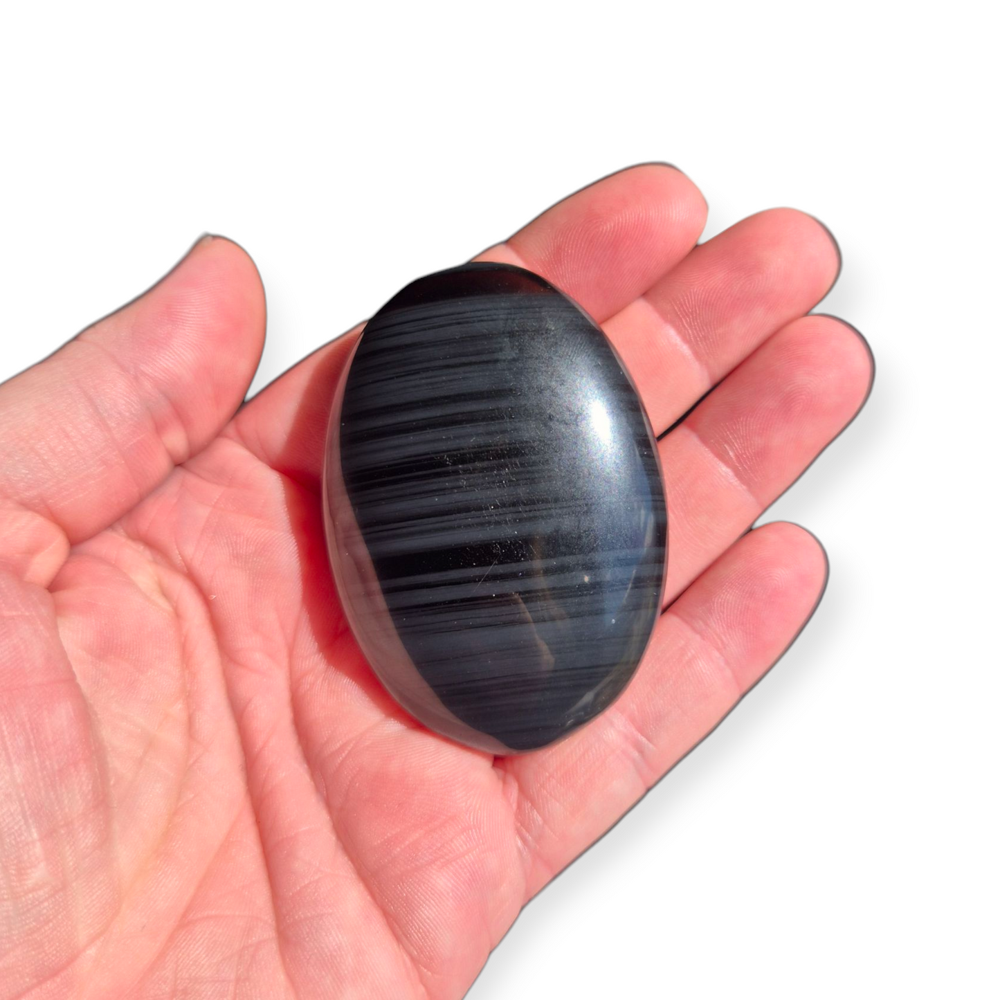 Crystals - Midnight Lace Obsidian Palmstones