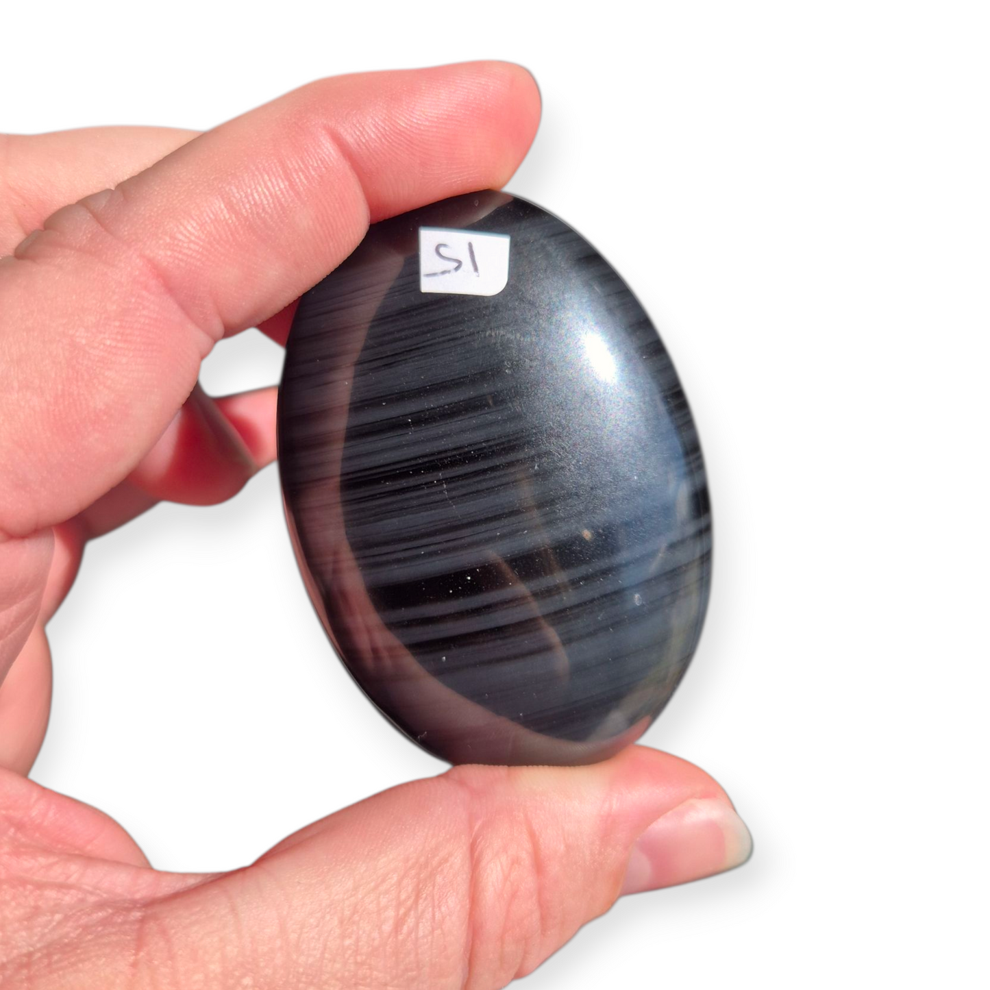 Crystals - Midnight Lace Obsidian Palmstones