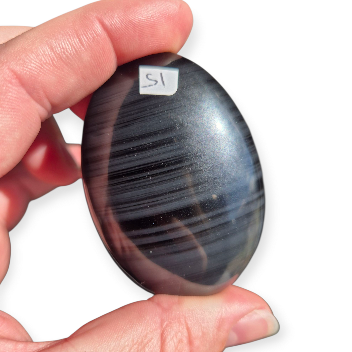Crystals - Midnight Lace Obsidian Palmstones