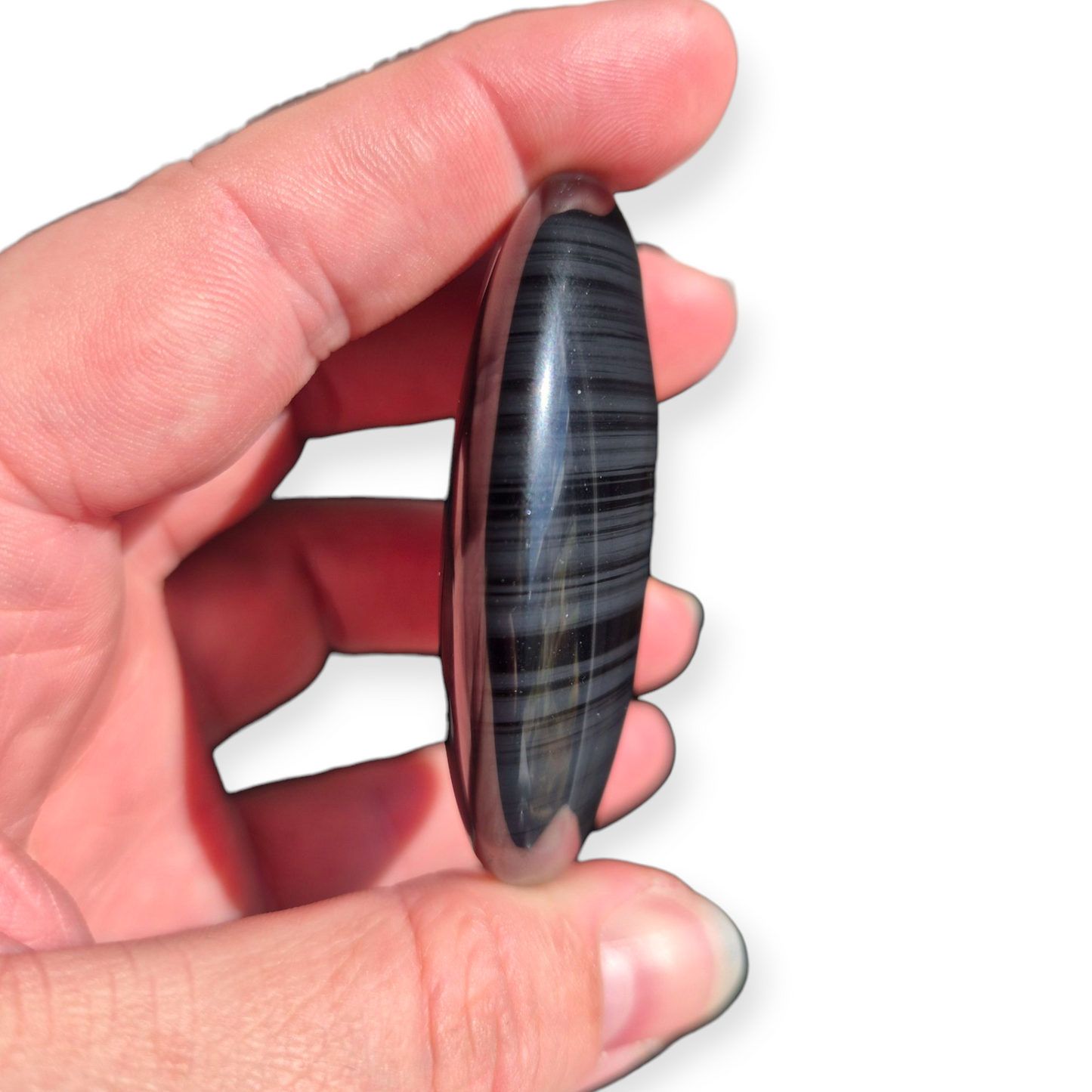 Crystals - Midnight Lace Obsidian Palmstones
