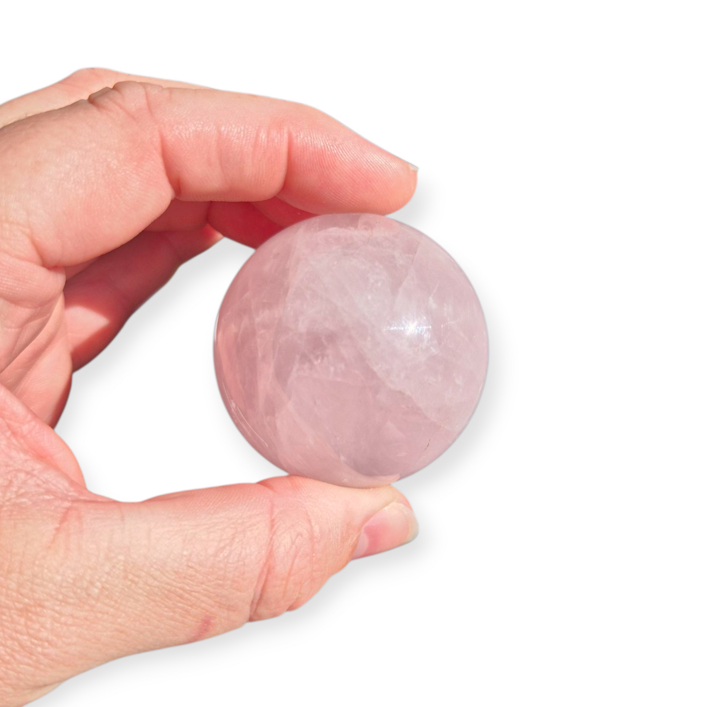 Crystals - Rose Quartz Sphere (with Star)