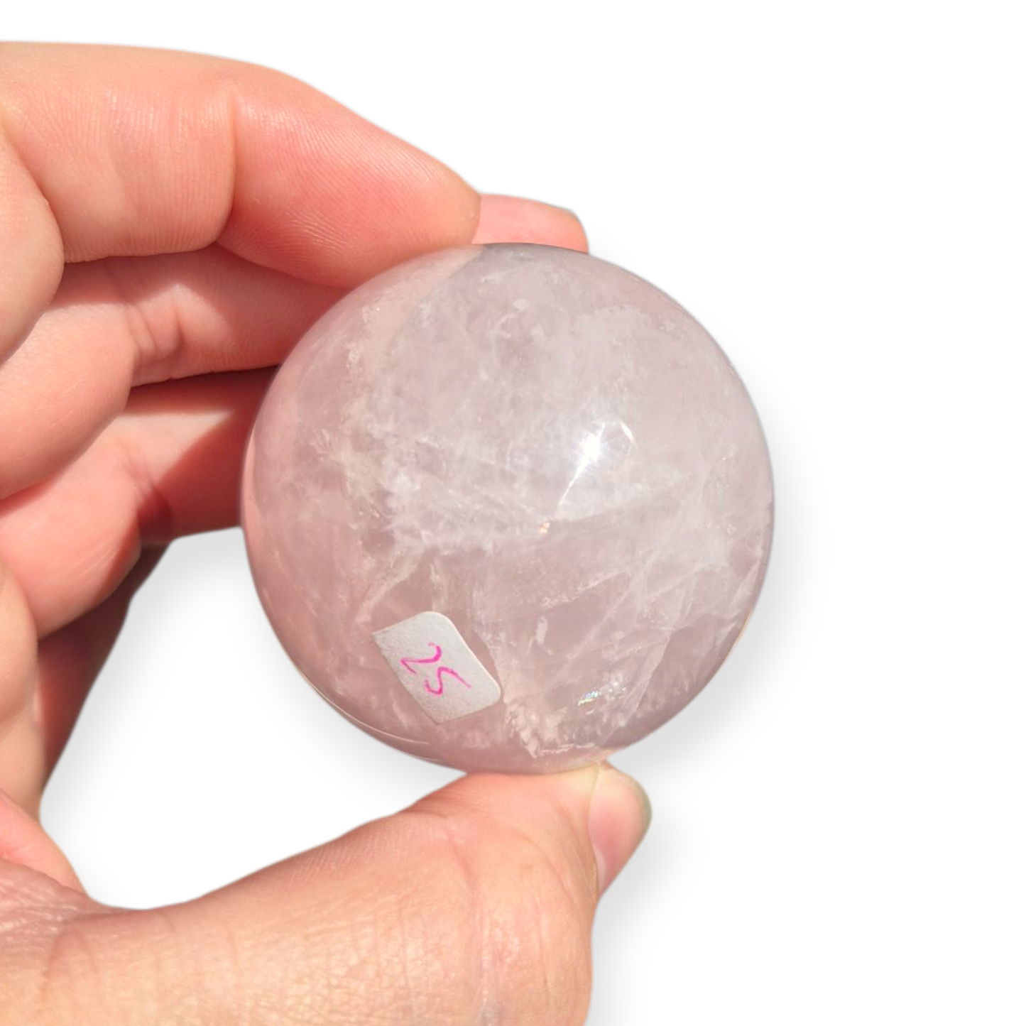 Crystals - Rose Quartz Sphere (with Star)