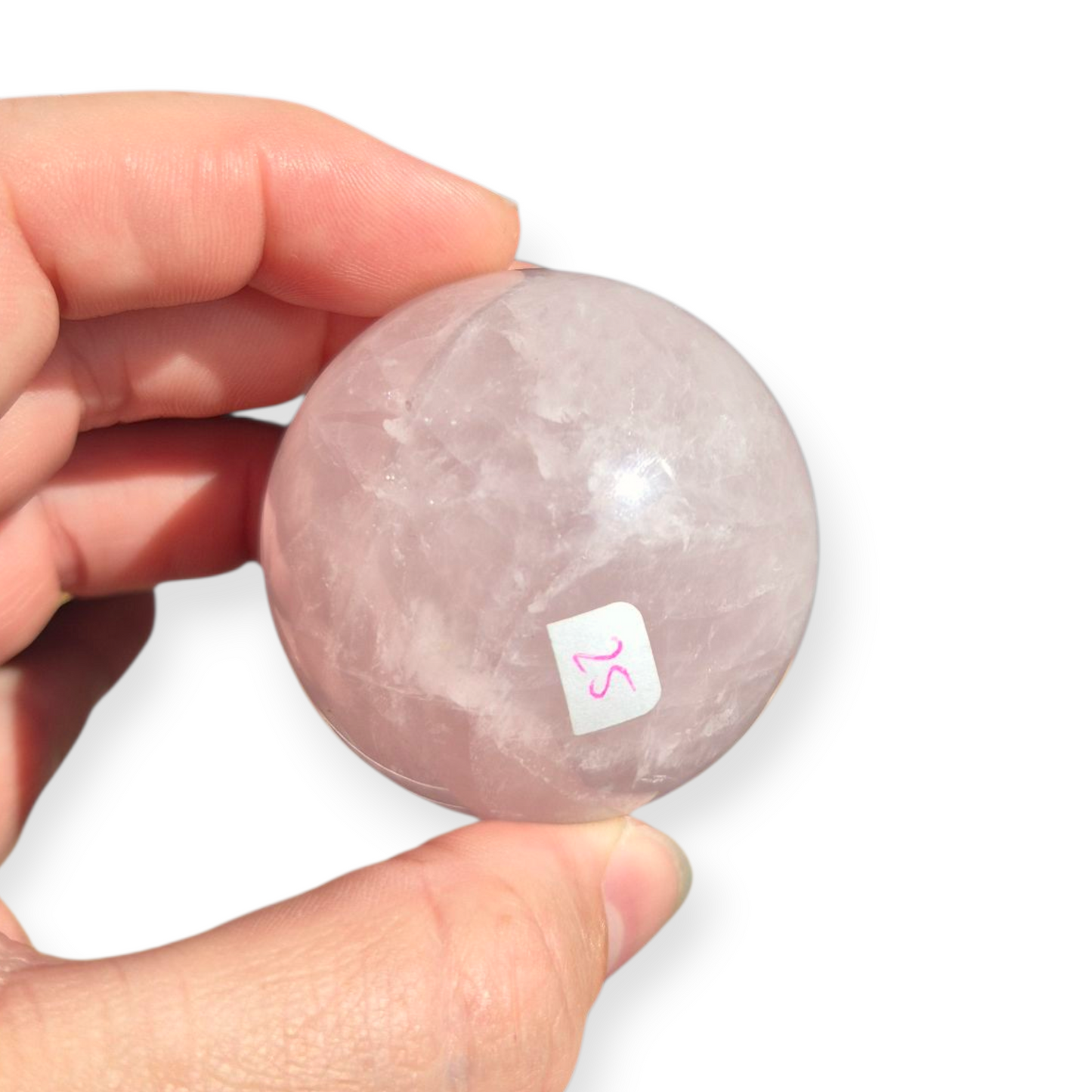 Crystals - Rose Quartz Sphere (with Star)