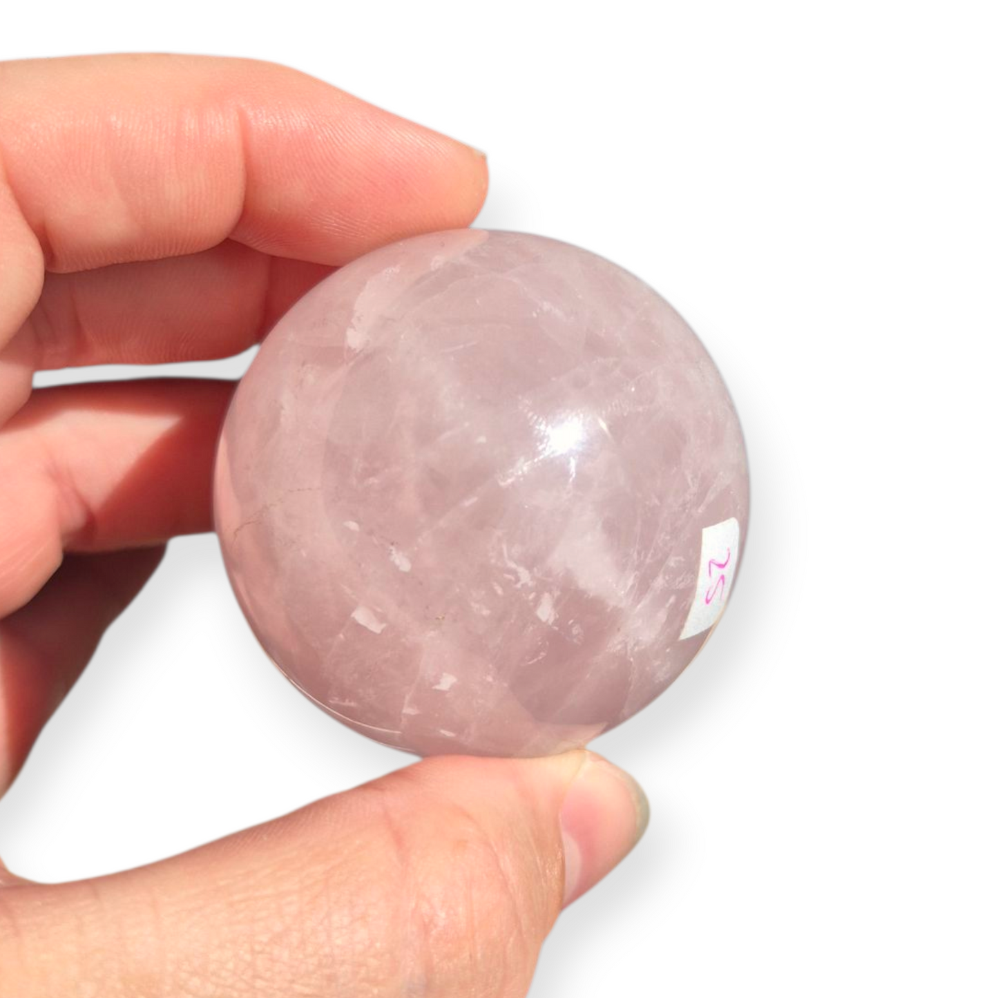 Crystals - Rose Quartz Sphere (with Star)