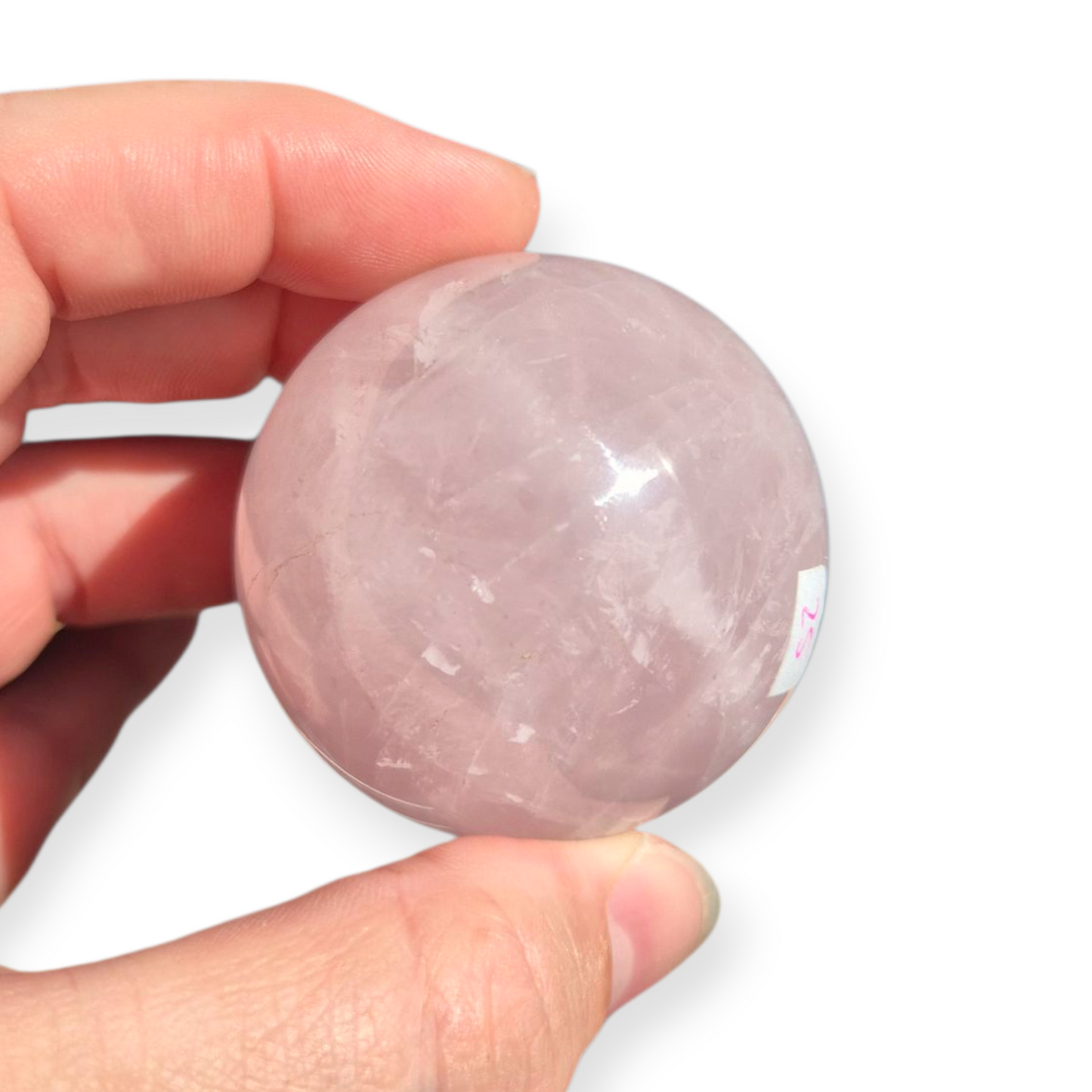 Crystals - Rose Quartz Sphere (with Star)