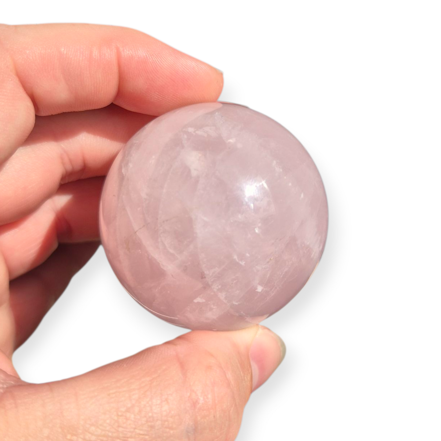 Crystals - Rose Quartz Sphere (with Star)