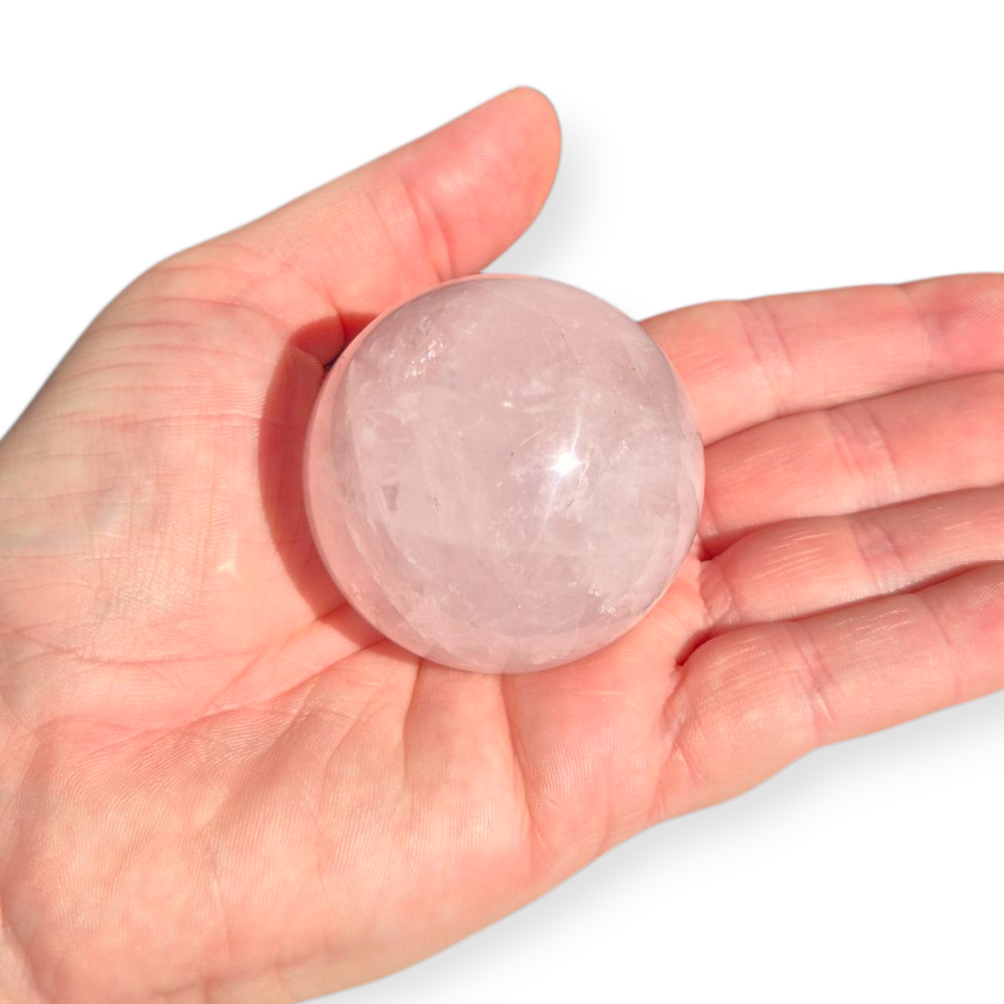 Crystals - Rose Quartz Sphere (with Star)
