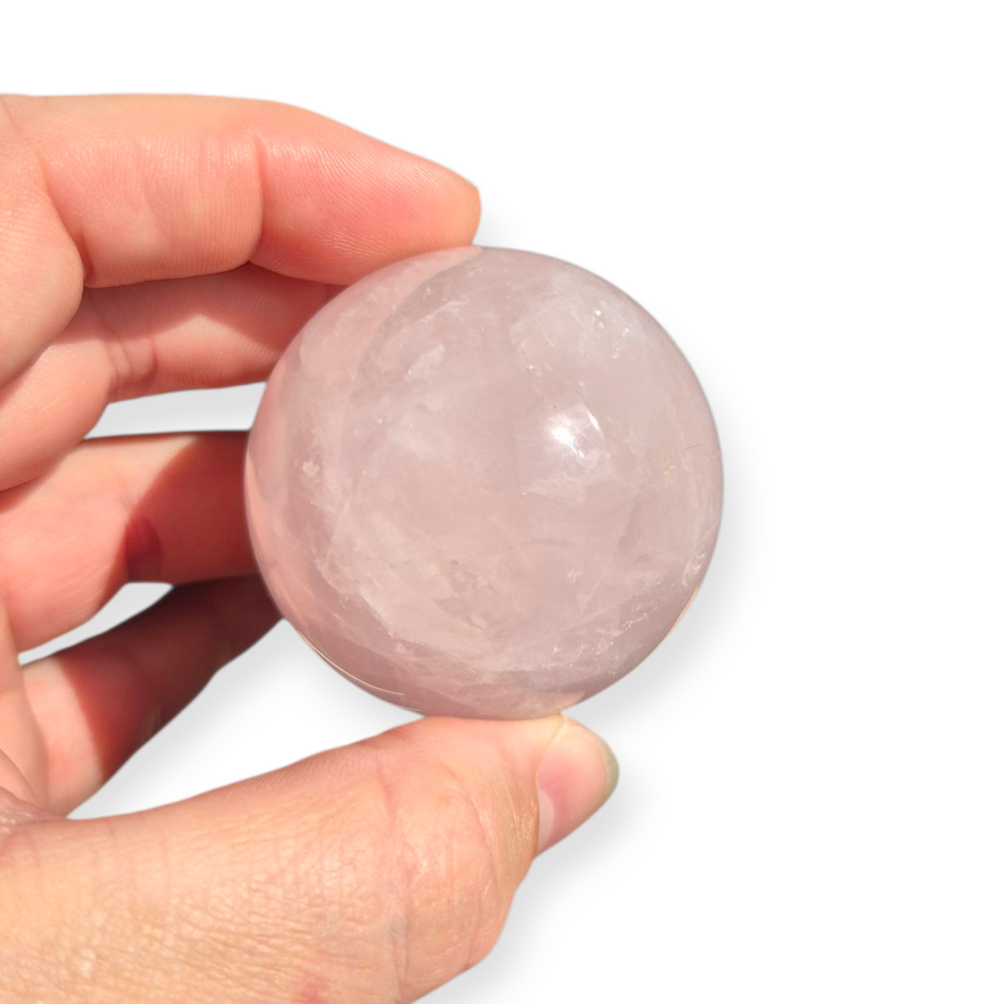 Crystals - Rose Quartz Sphere (with Star)