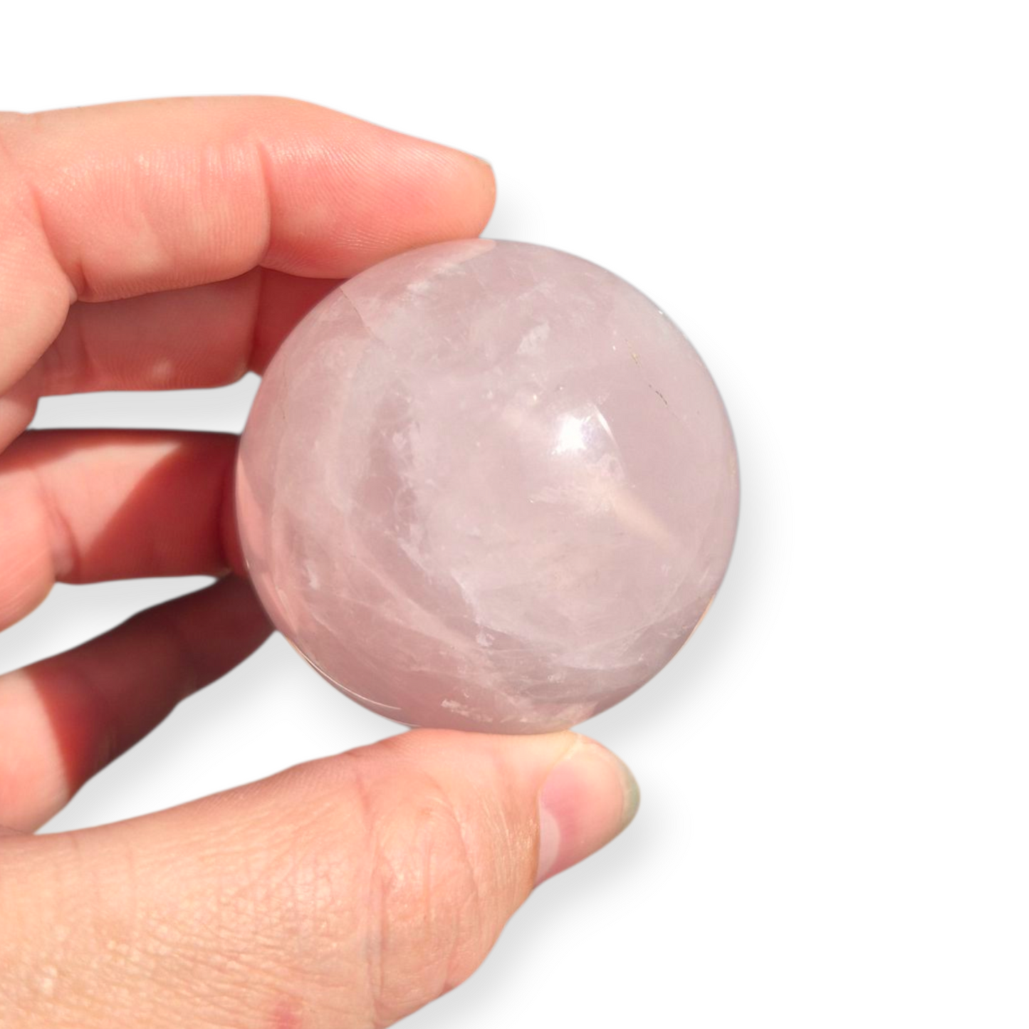 Crystals - Rose Quartz Sphere (with Star)