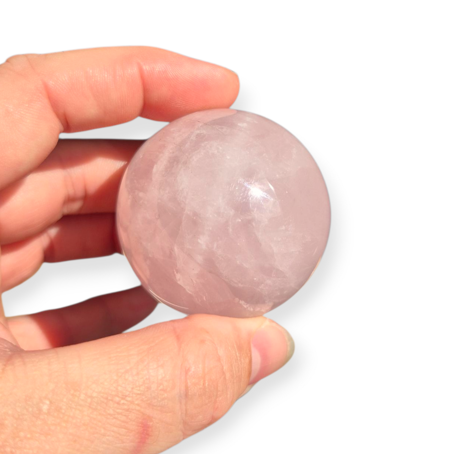 Crystals - Rose Quartz Sphere (with Star)
