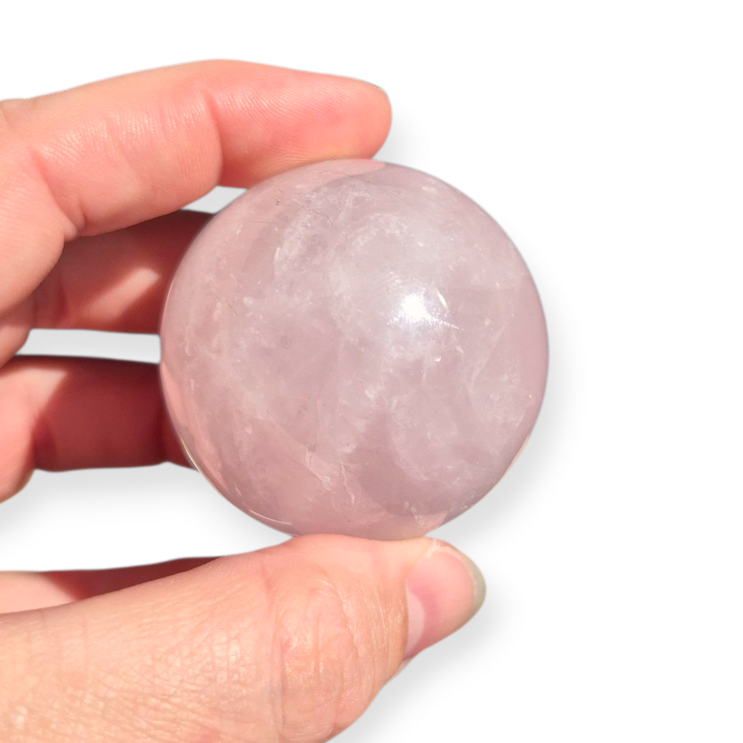 Crystals - Rose Quartz Sphere (with Star)