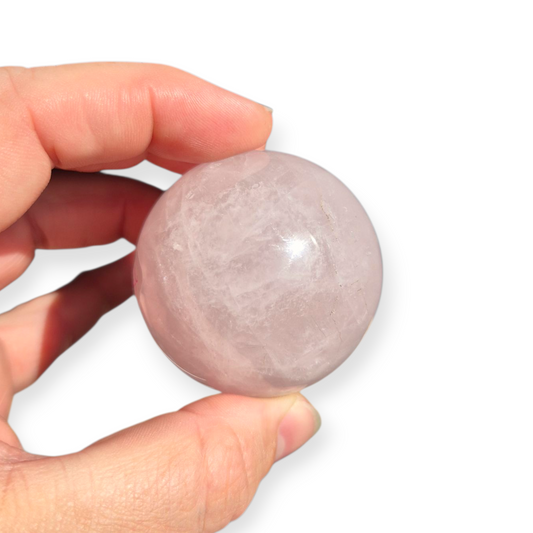 Crystals - Rose Quartz Sphere (with Star)