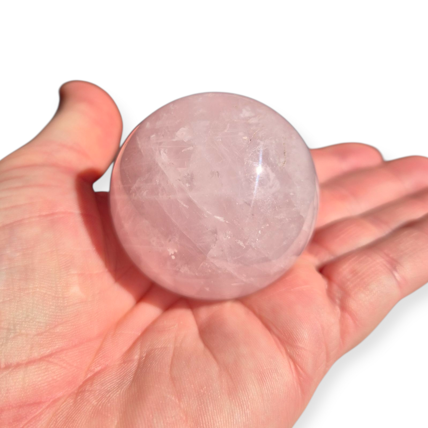 Crystals - Rose Quartz Sphere (with Star)