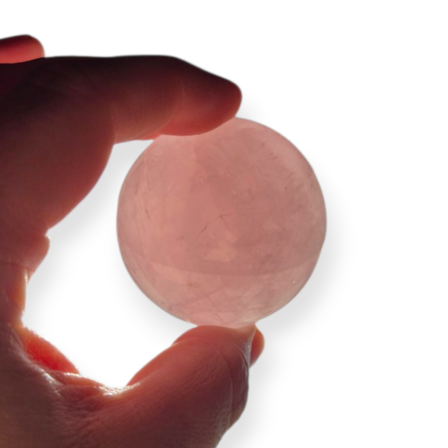 Crystals - Rose Quartz Sphere (with Star)