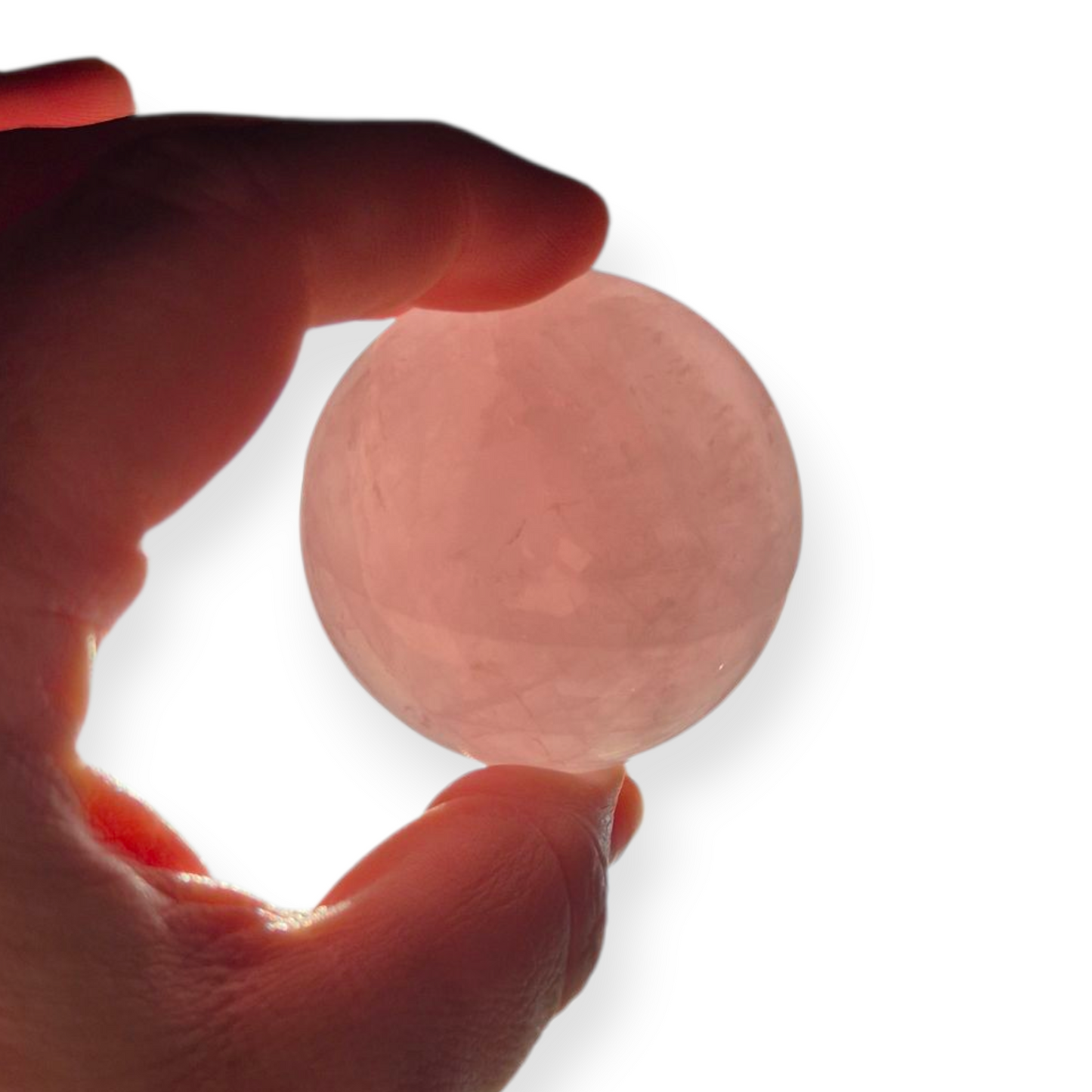Crystals - Rose Quartz Sphere (with Star)