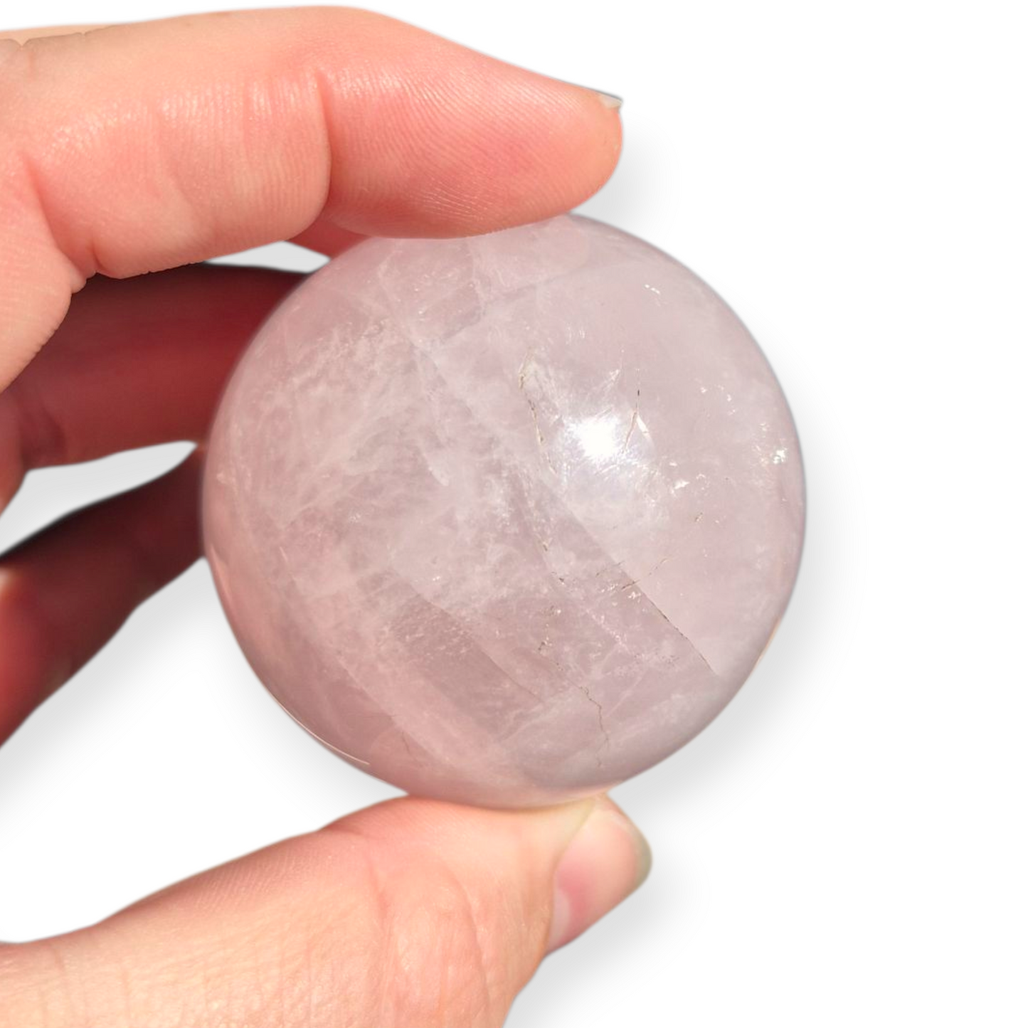 Crystals - Rose Quartz Sphere (with Star)