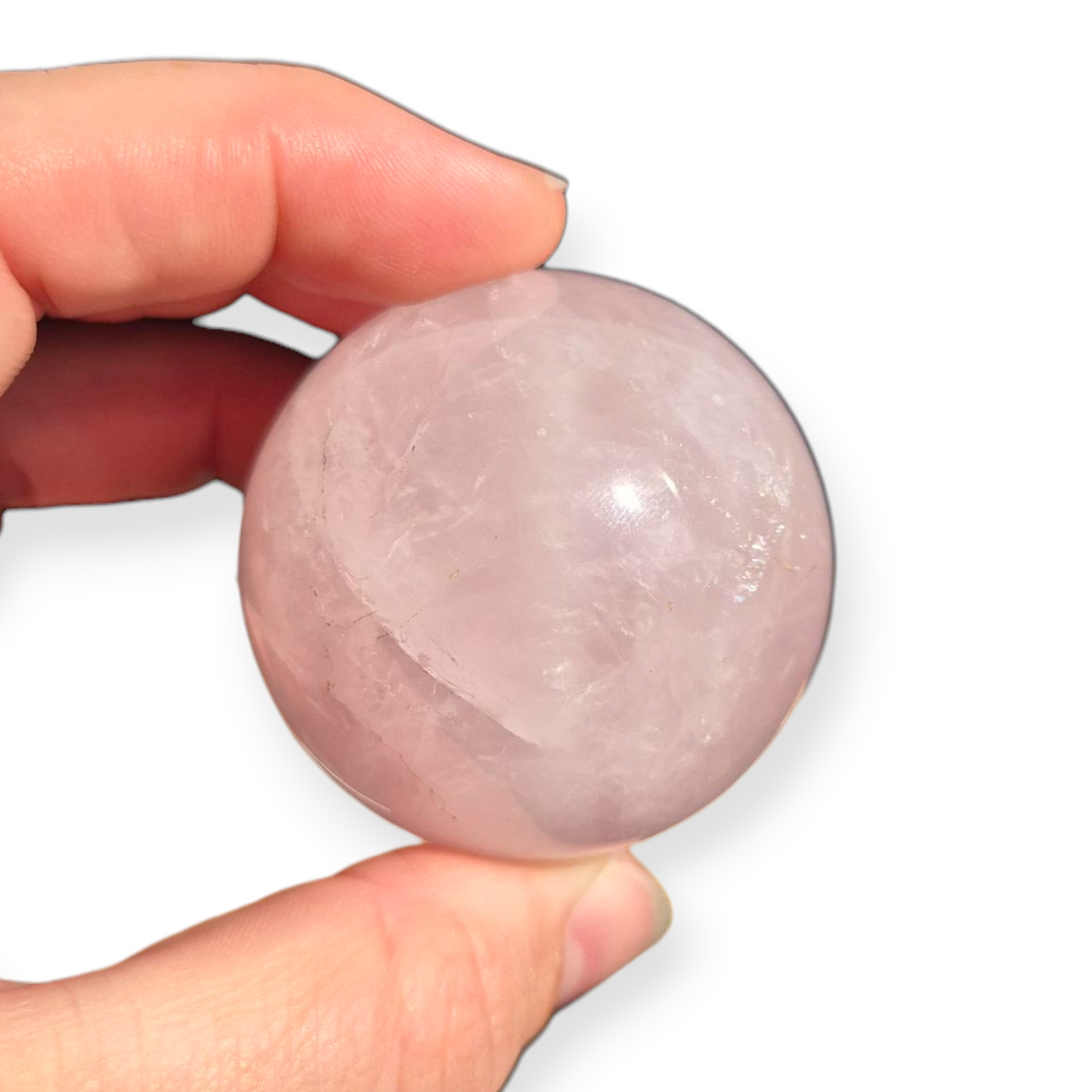 Crystals - Rose Quartz Sphere (with Star)