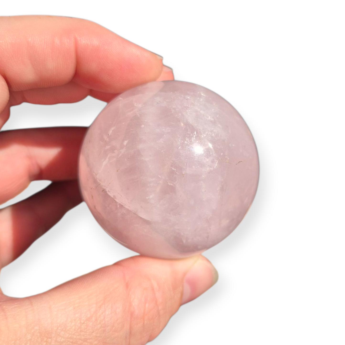 Crystals - Rose Quartz Sphere (with Star)