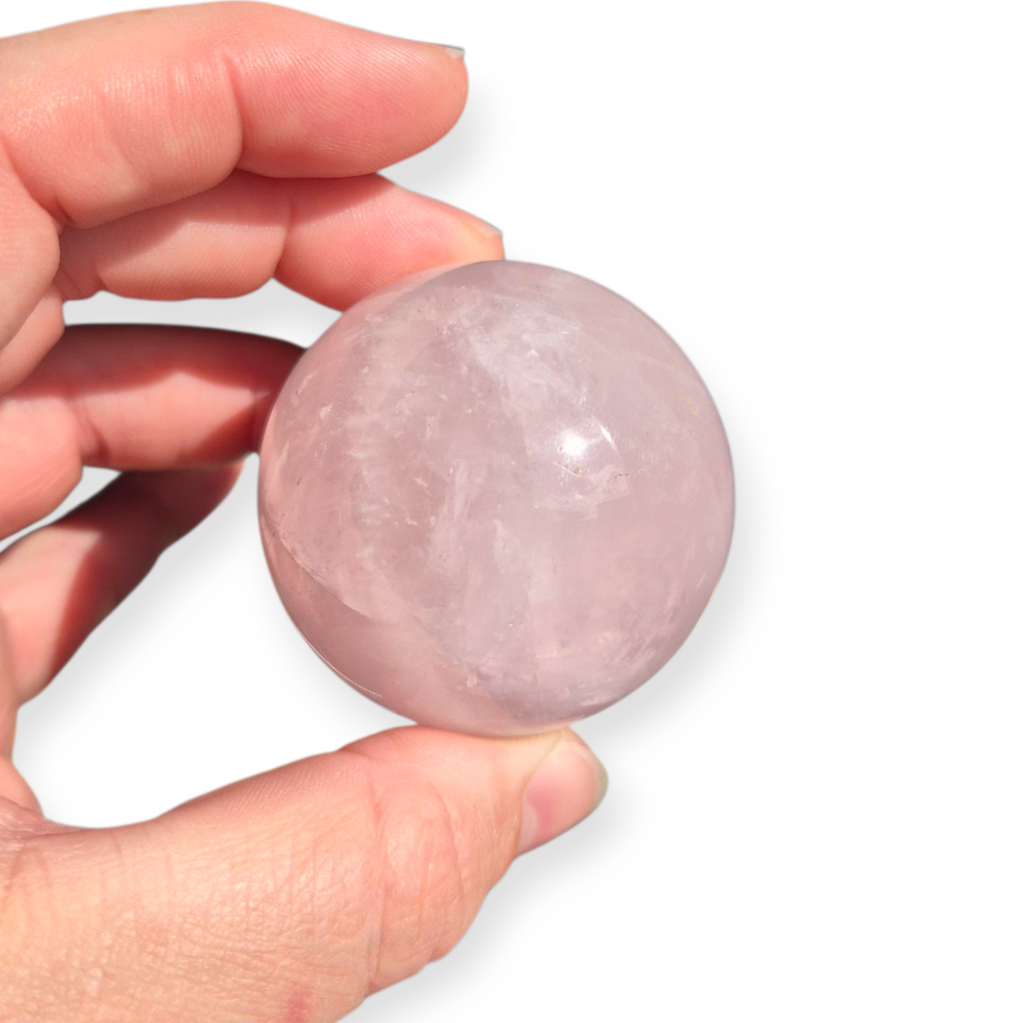 Crystals - Rose Quartz Sphere (with Star)