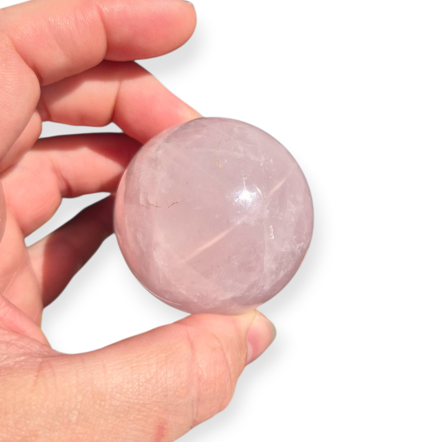 Crystals - Rose Quartz Sphere (with Star)