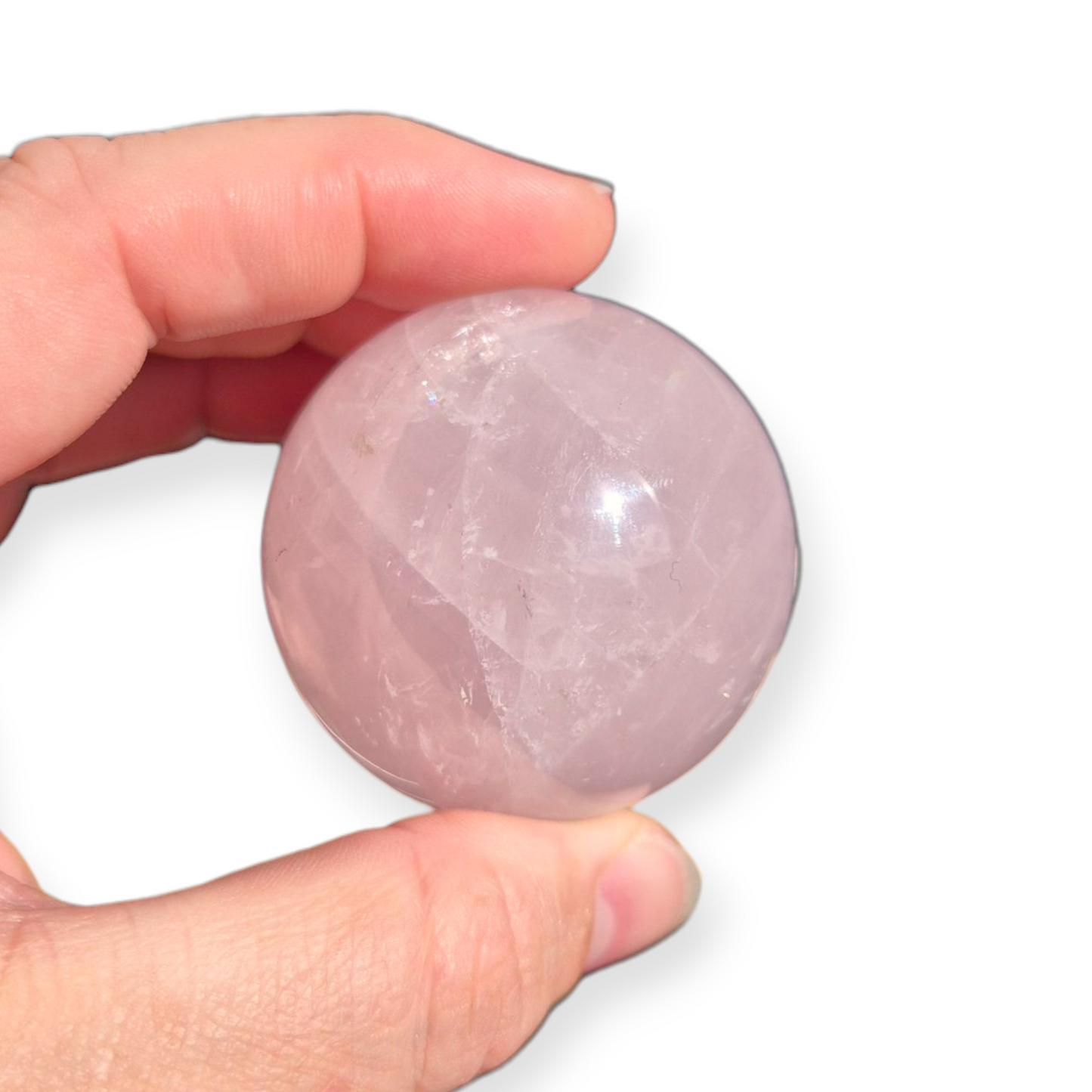 Crystals - Rose Quartz Sphere (with Star)