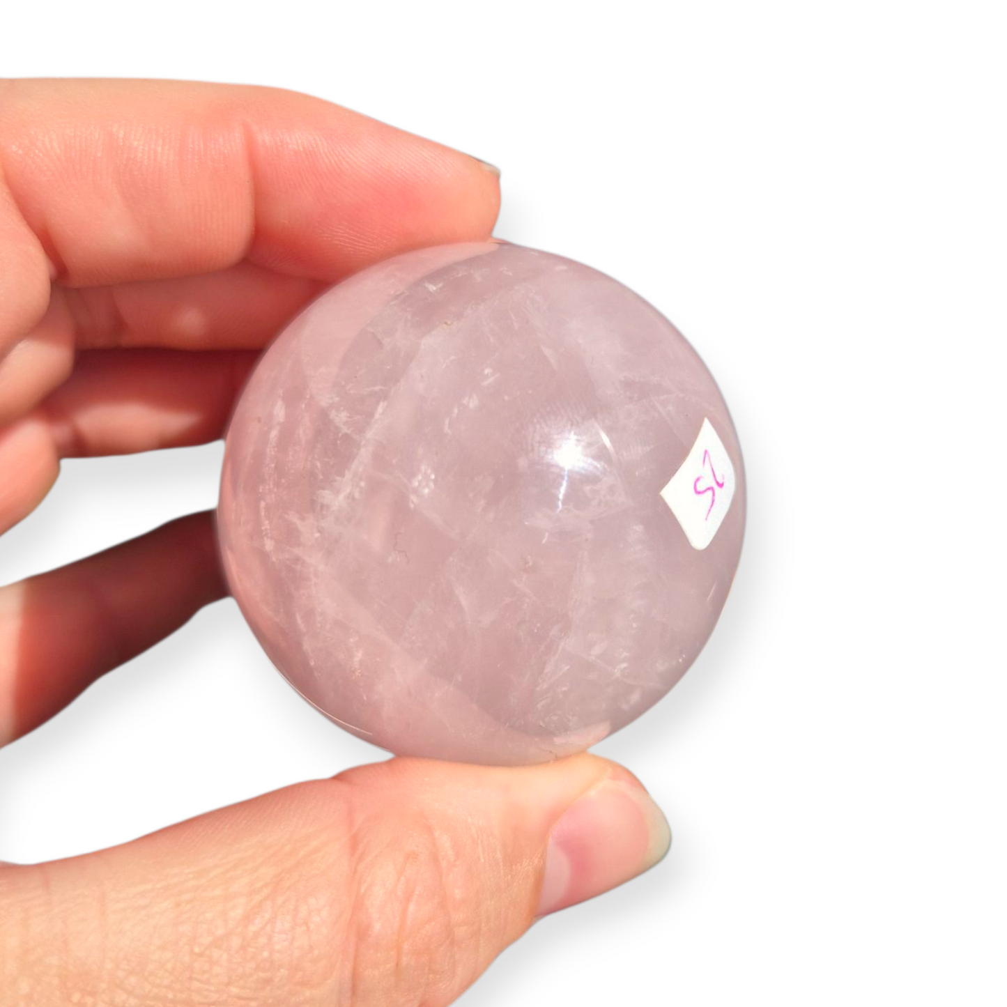 Crystals - Rose Quartz Sphere (with Star)