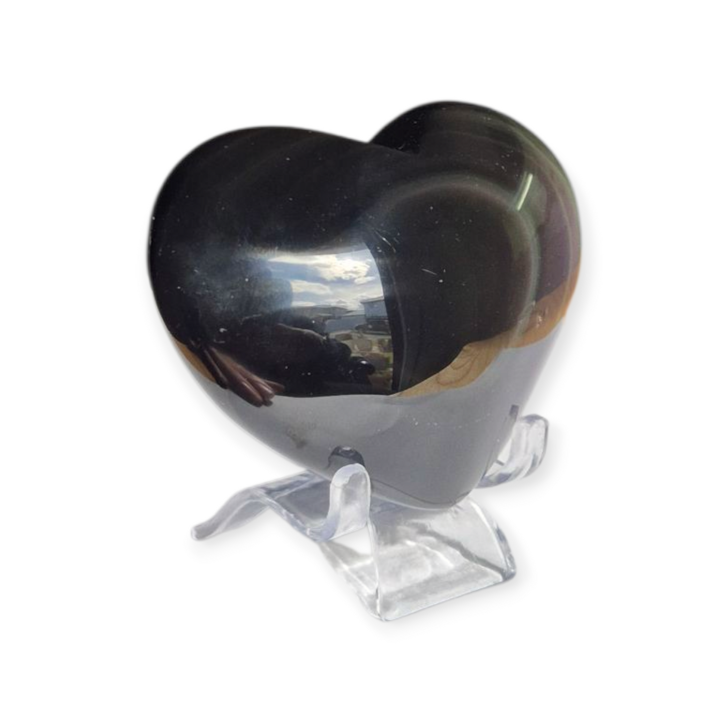 Crystals - Rainbow Obsidian Polished Heart
