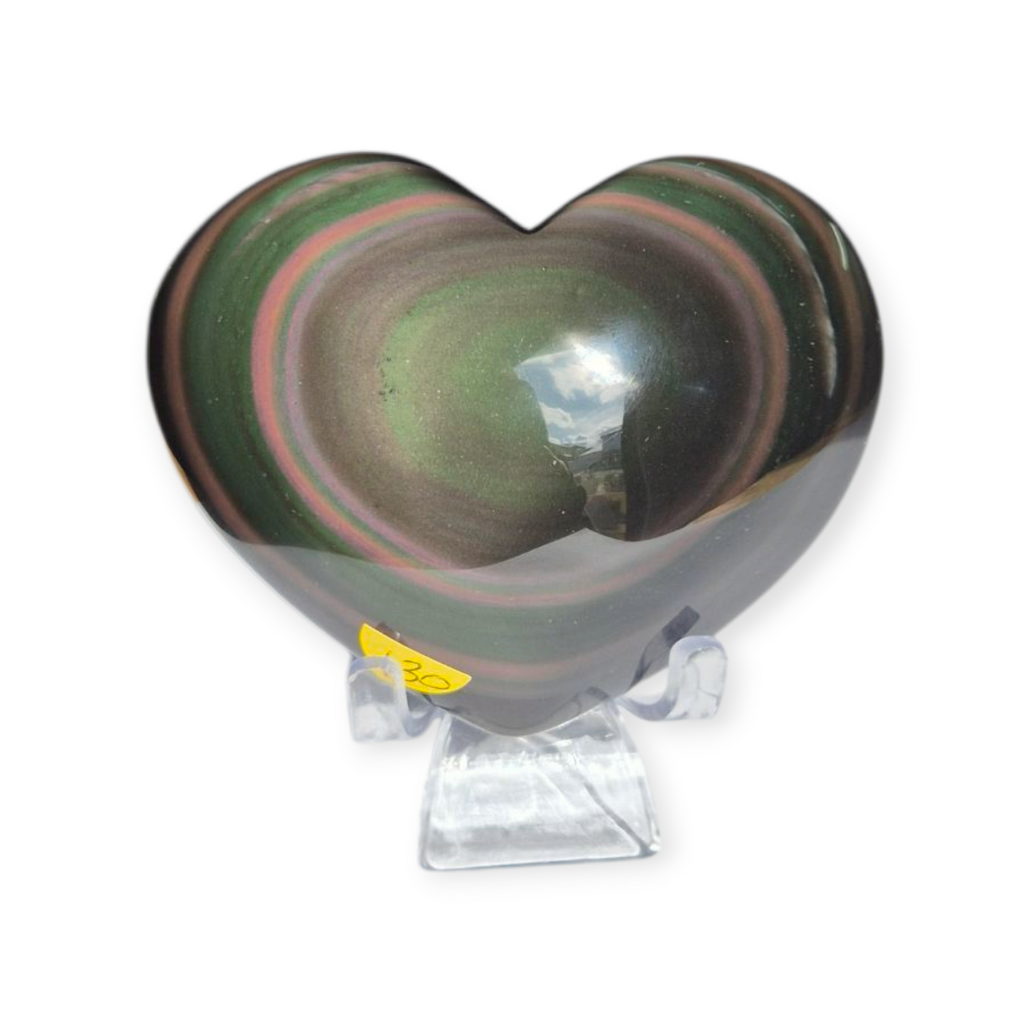 Crystals - Rainbow Obsidian Polished Heart