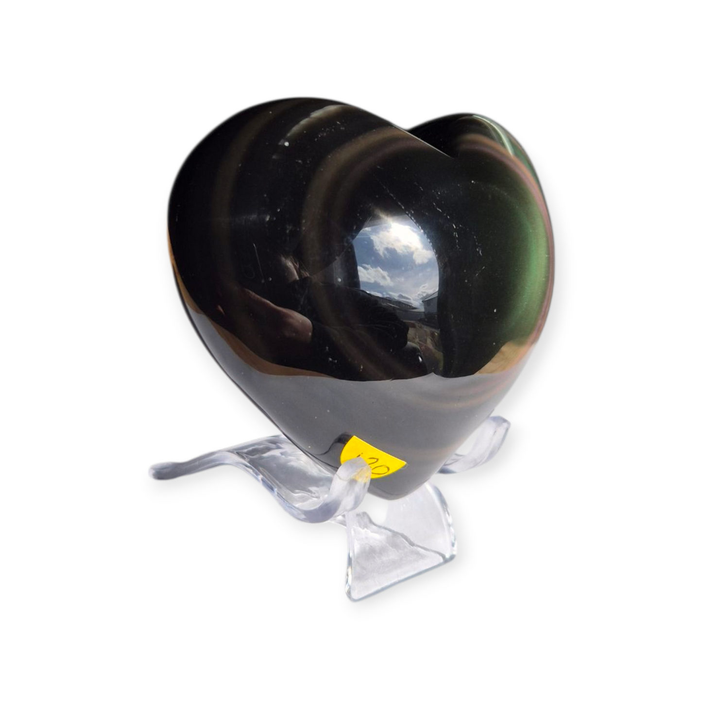 Crystals - Rainbow Obsidian Polished Heart