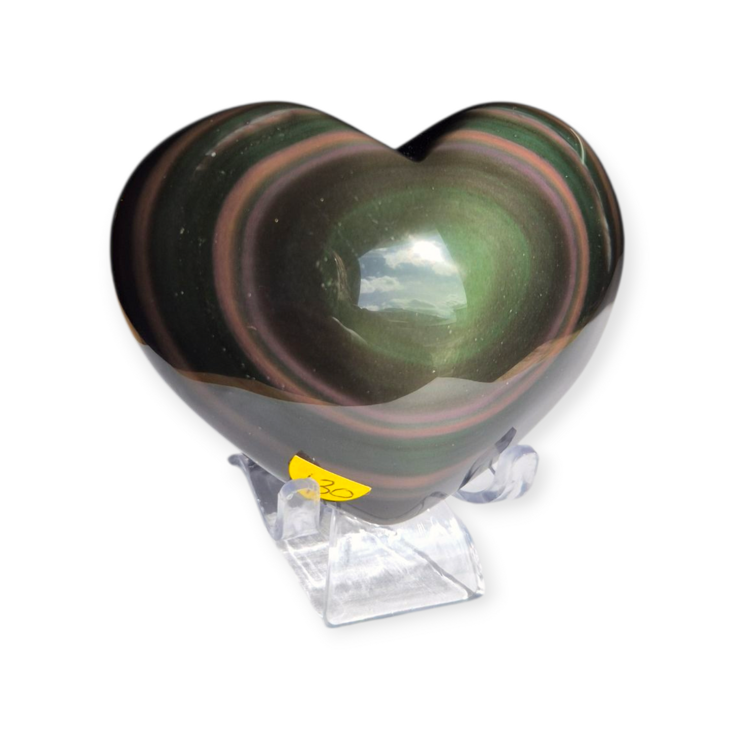 Crystals - Rainbow Obsidian Polished Heart