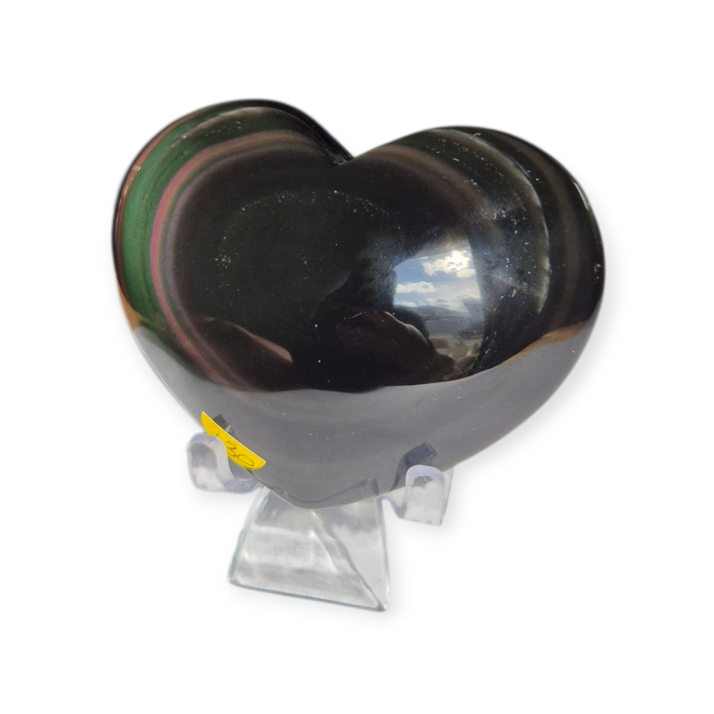 Crystals - Rainbow Obsidian Polished Heart