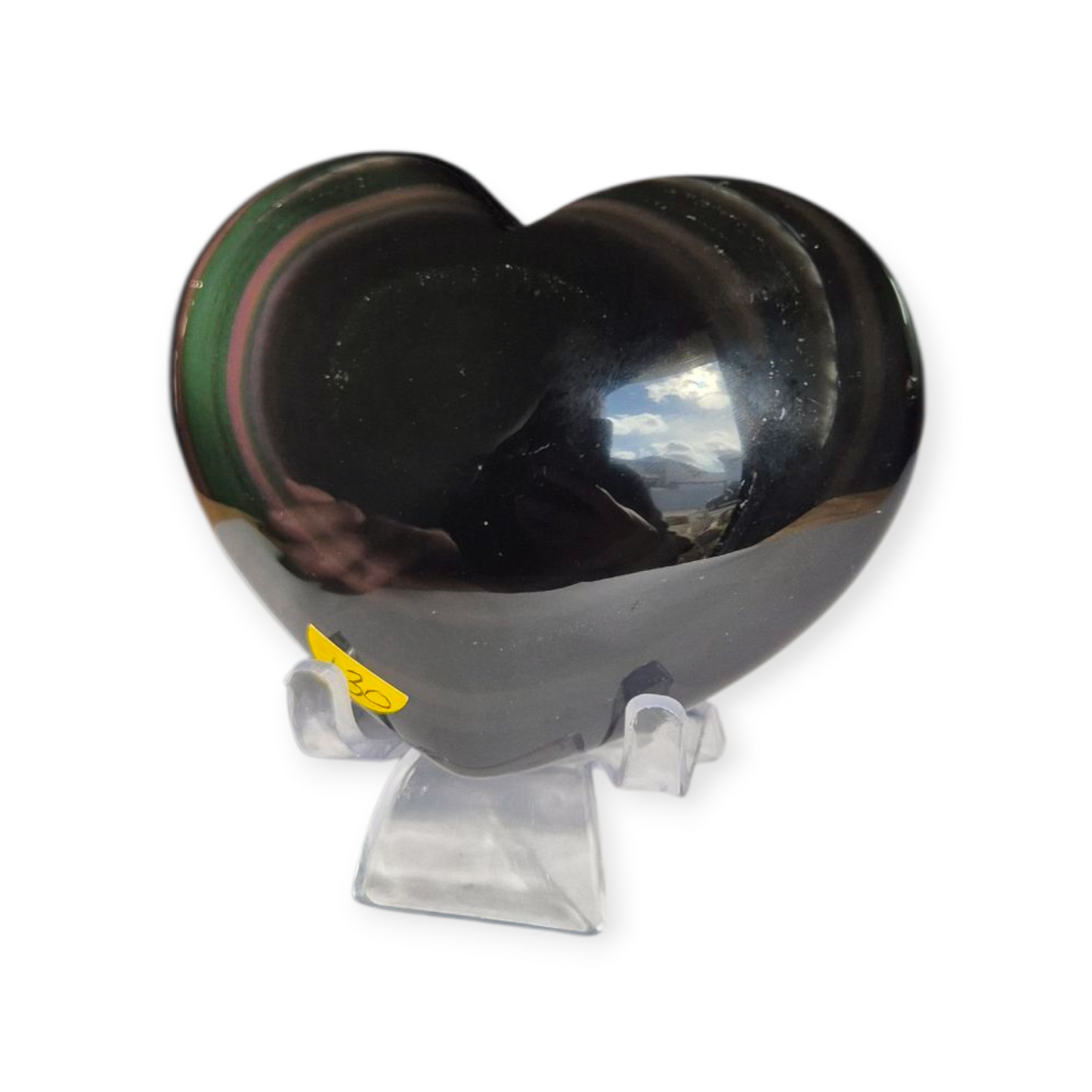 Crystals - Rainbow Obsidian Polished Heart