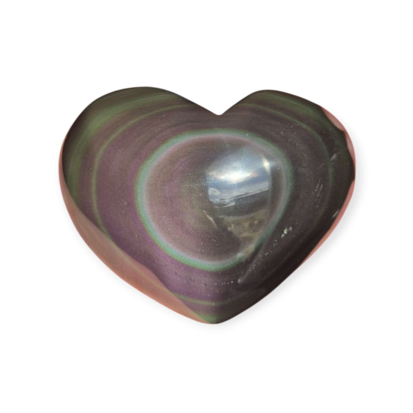 Crystals - Rainbow Obsidian Polished Heart