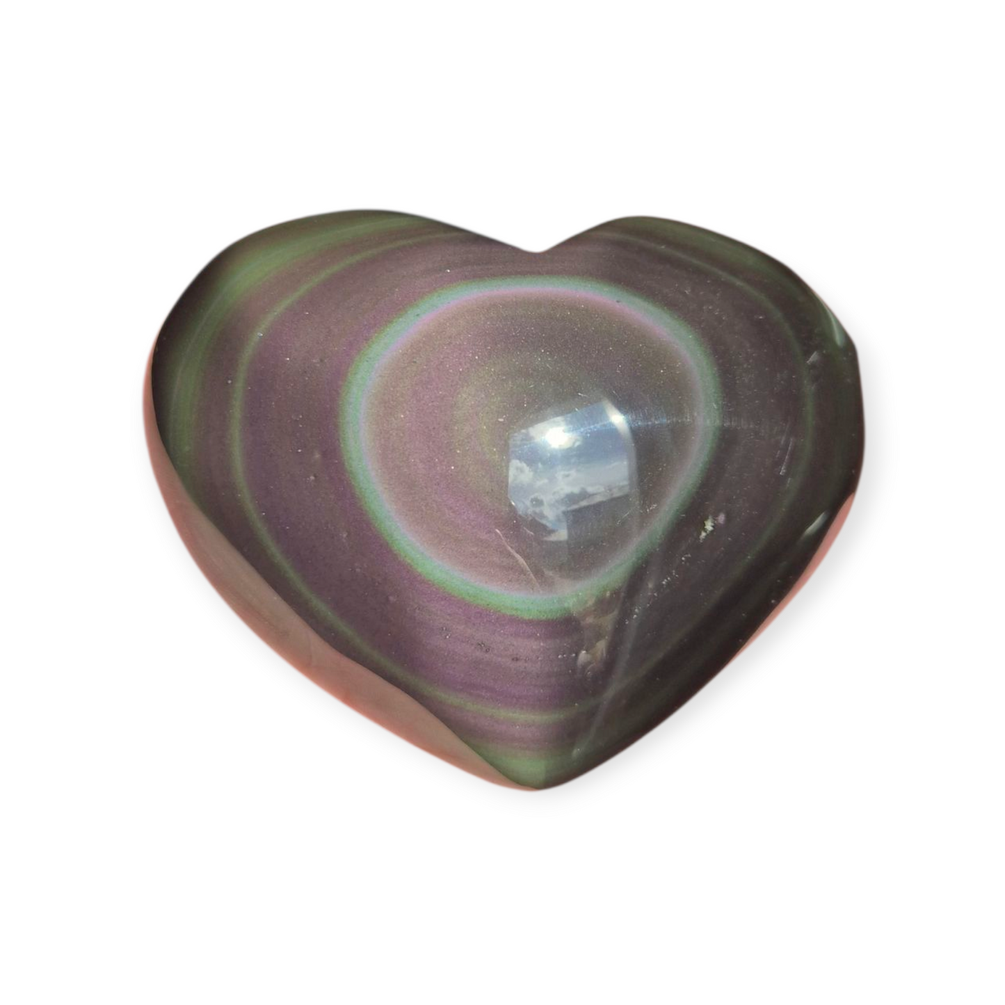 Crystals - Rainbow Obsidian Polished Heart