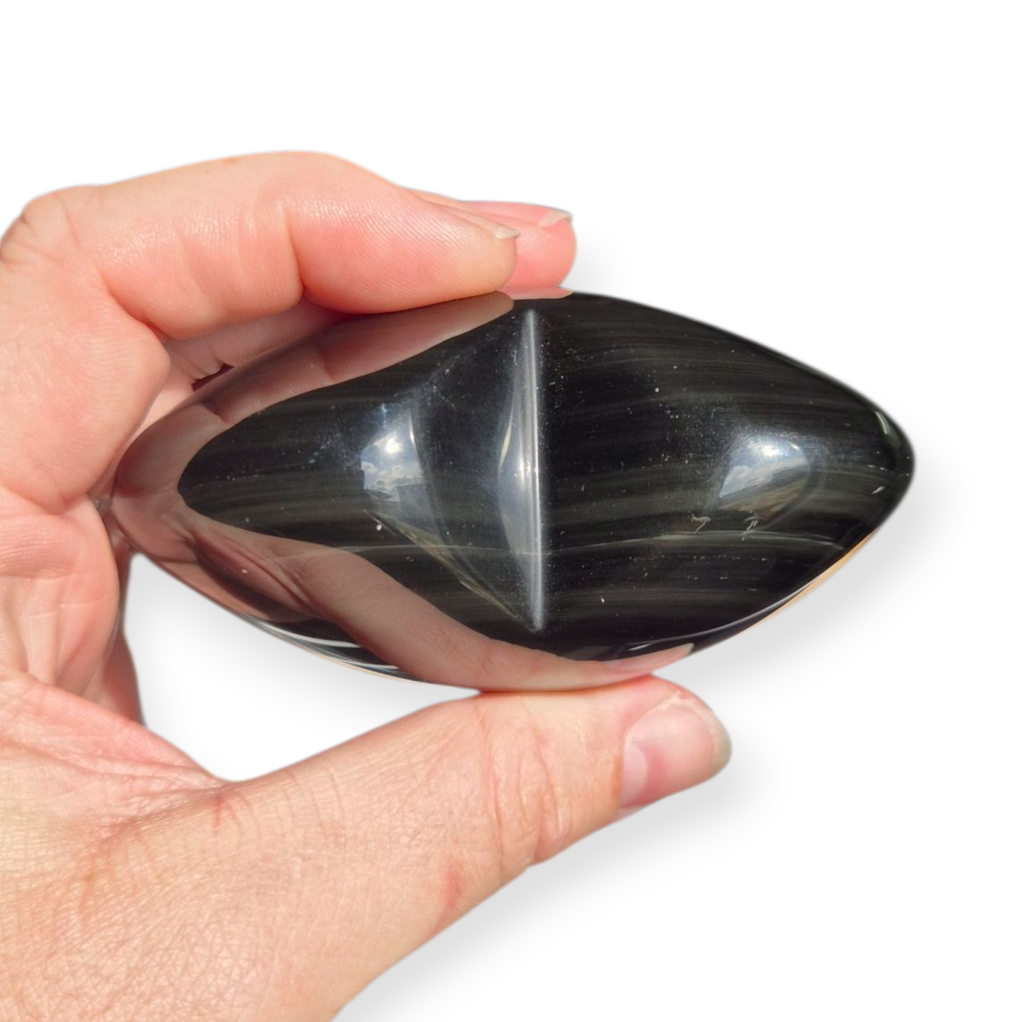 Crystals - Rainbow Obsidian Polished Heart