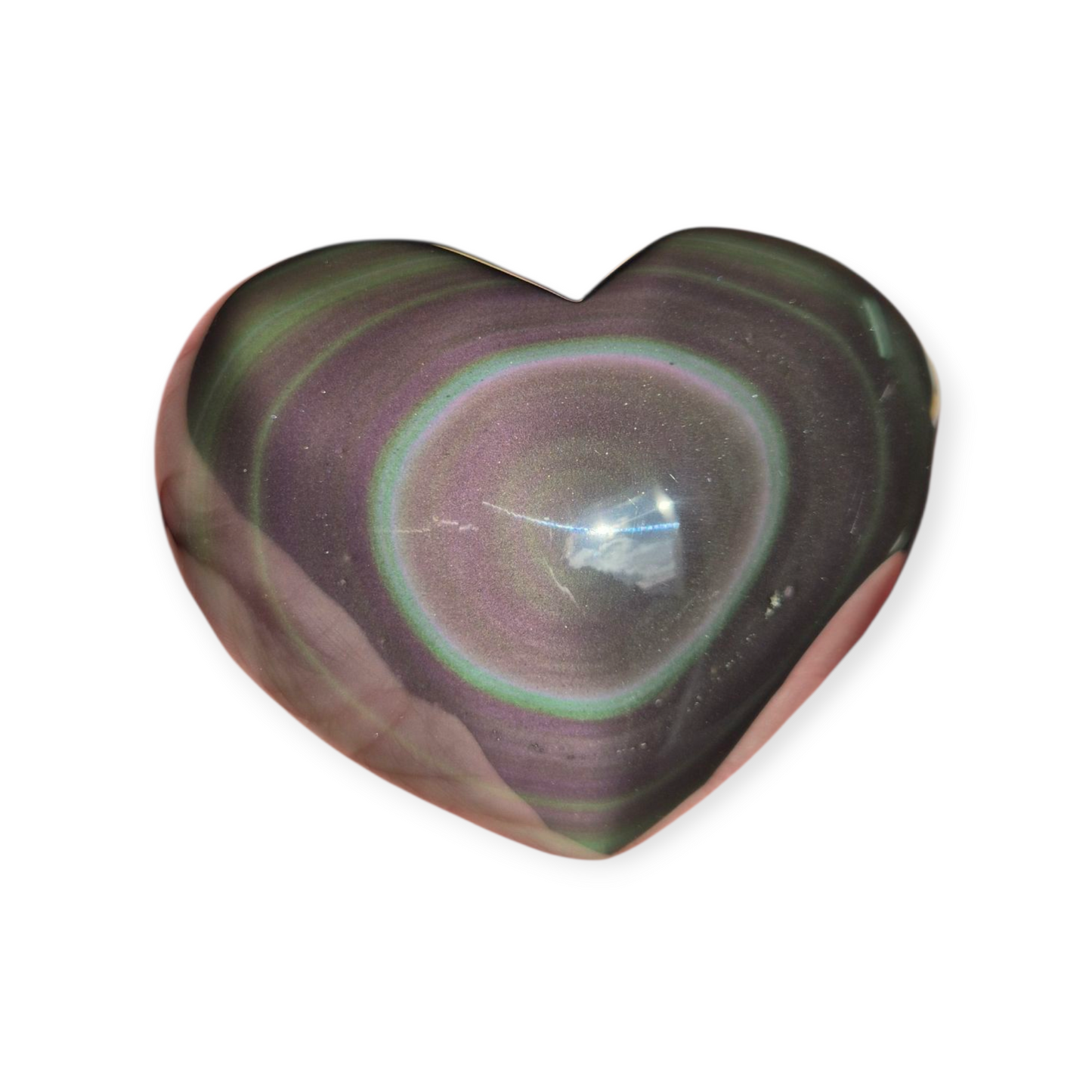 Crystals - Rainbow Obsidian Polished Heart