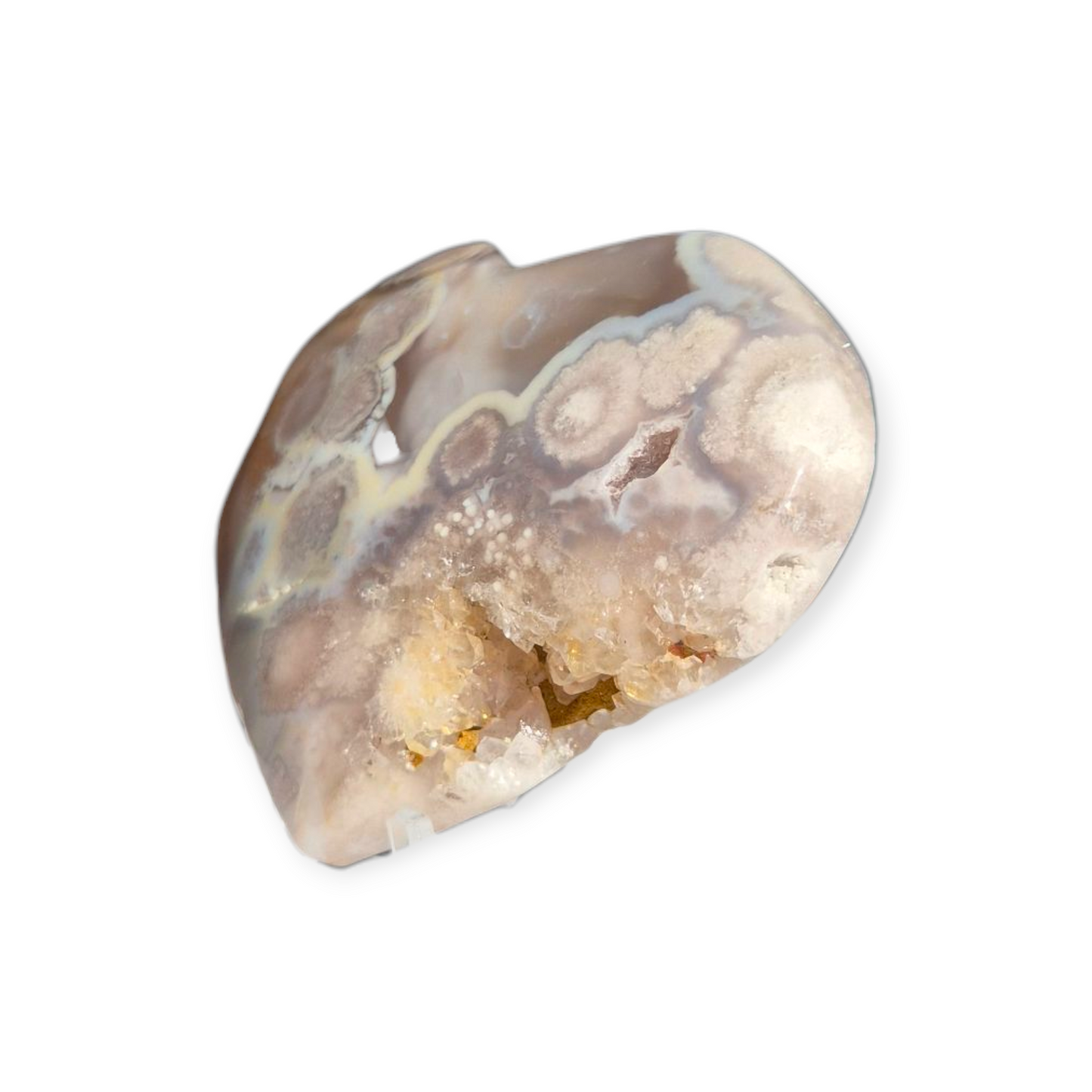Crystals - Flower Agate Polished Heart