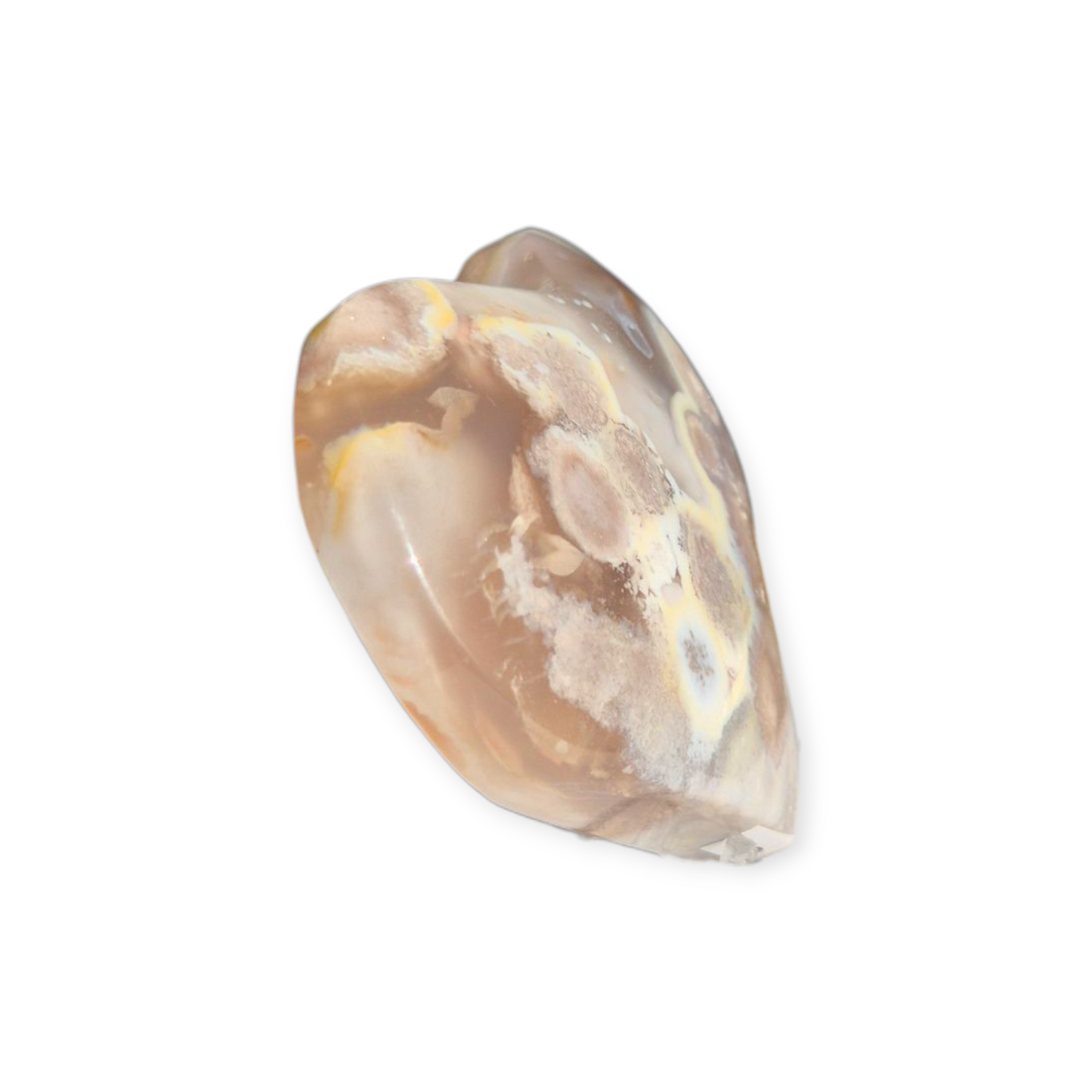 Crystals - Flower Agate Polished Heart