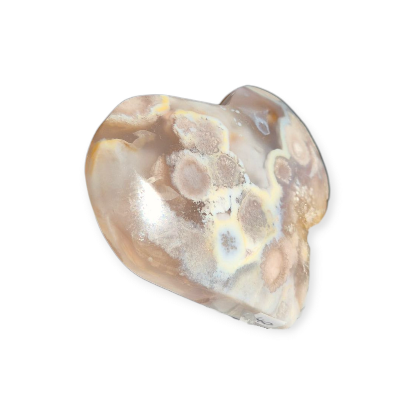 Crystals - Flower Agate Polished Heart