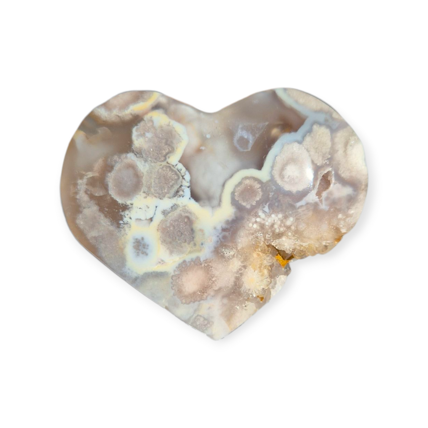 Crystals - Flower Agate Polished Heart