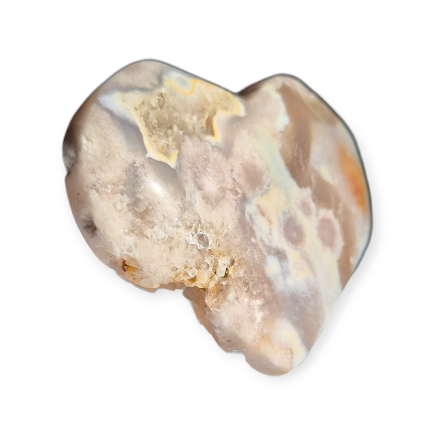 Crystals - Flower Agate Polished Heart