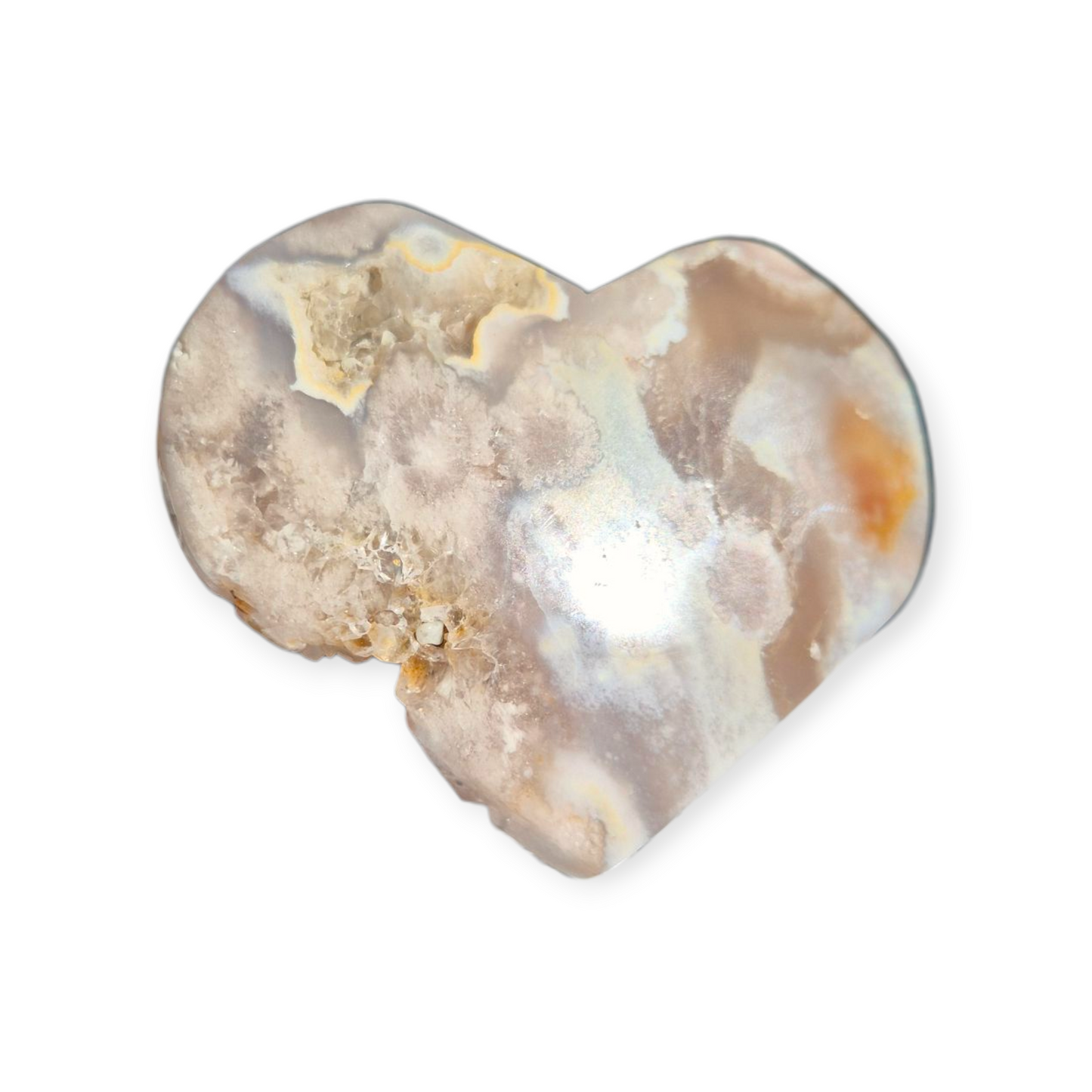 Crystals - Flower Agate Polished Heart