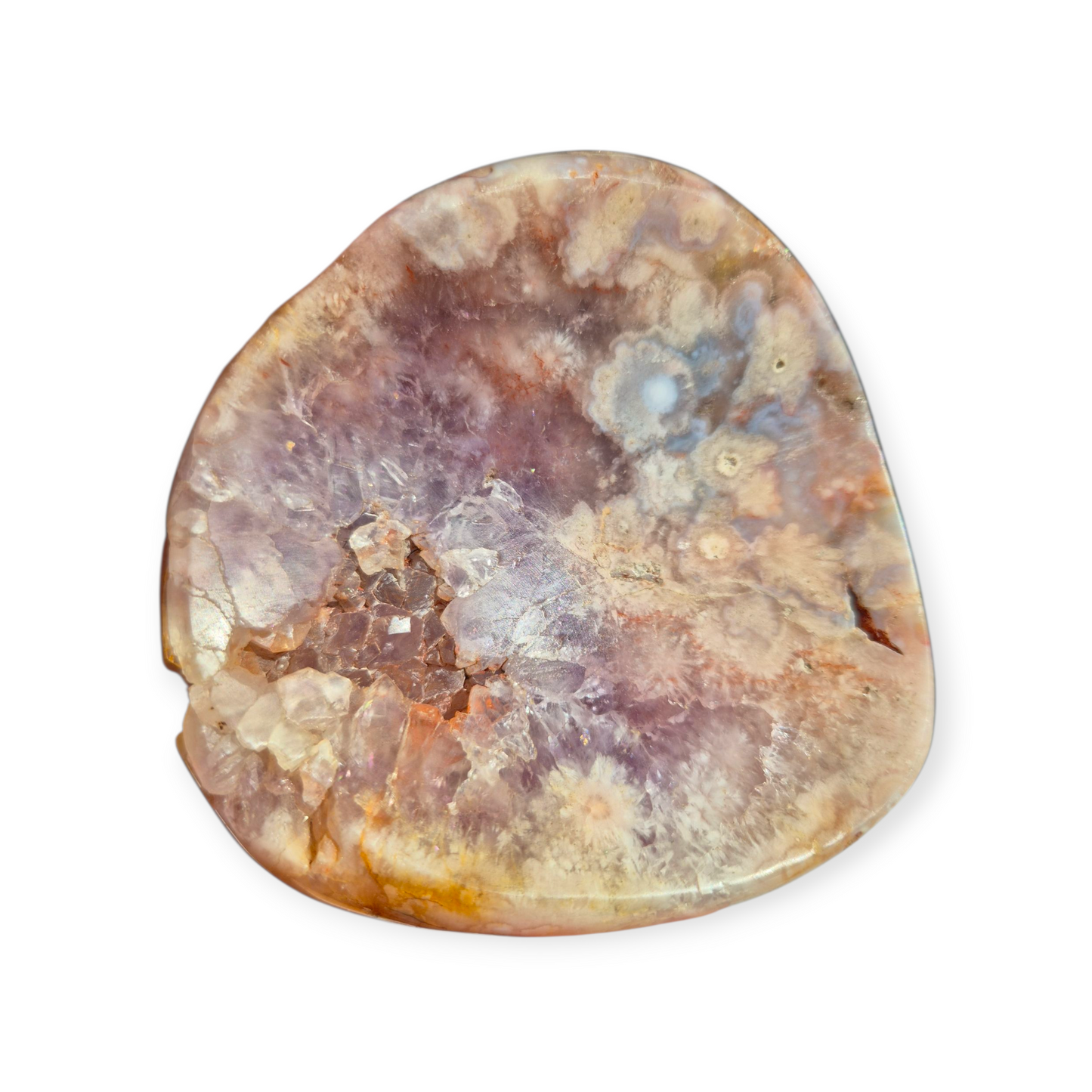 Crystals - Pink Amethyst & Flower Agate Bowl