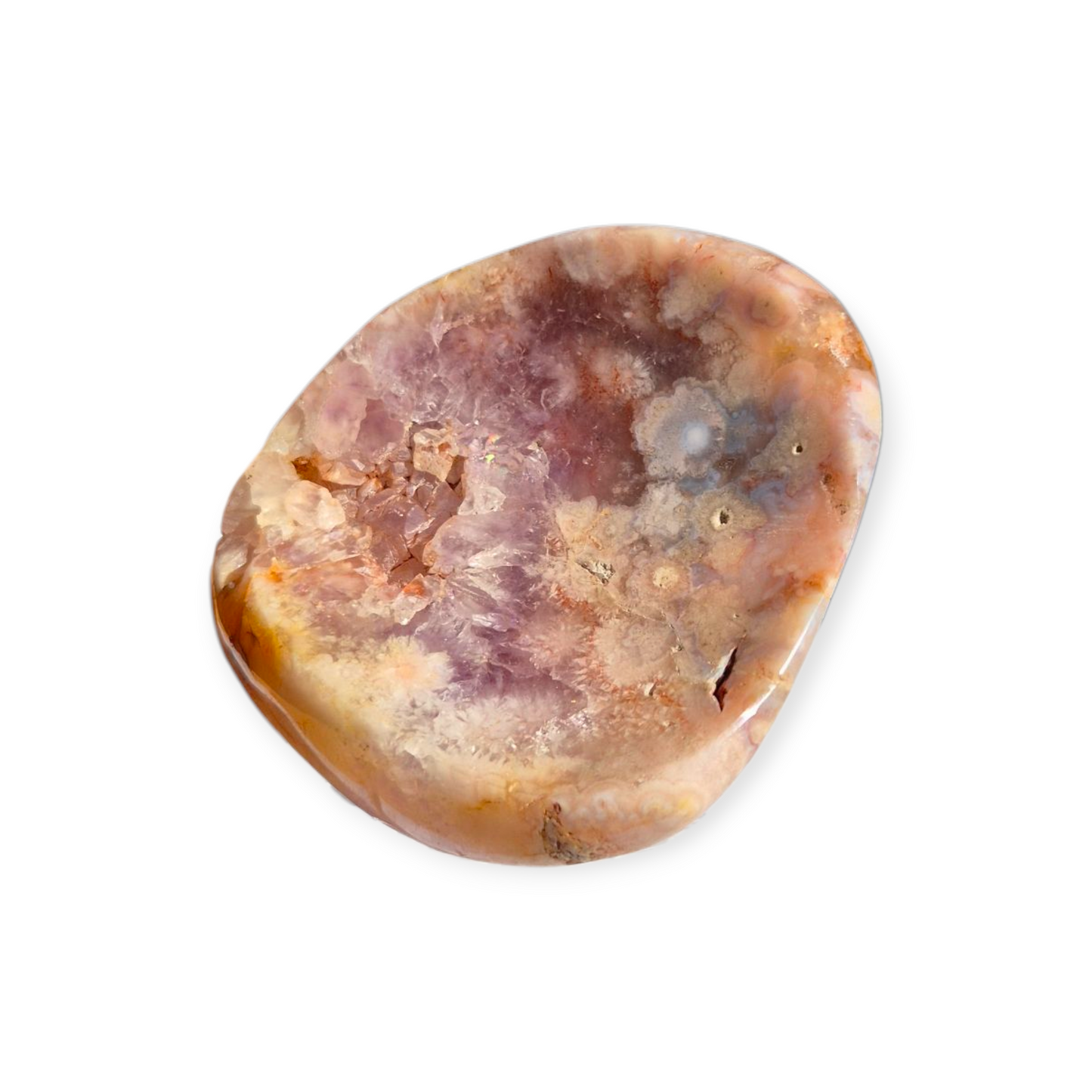 Crystals - Pink Amethyst & Flower Agate Bowl