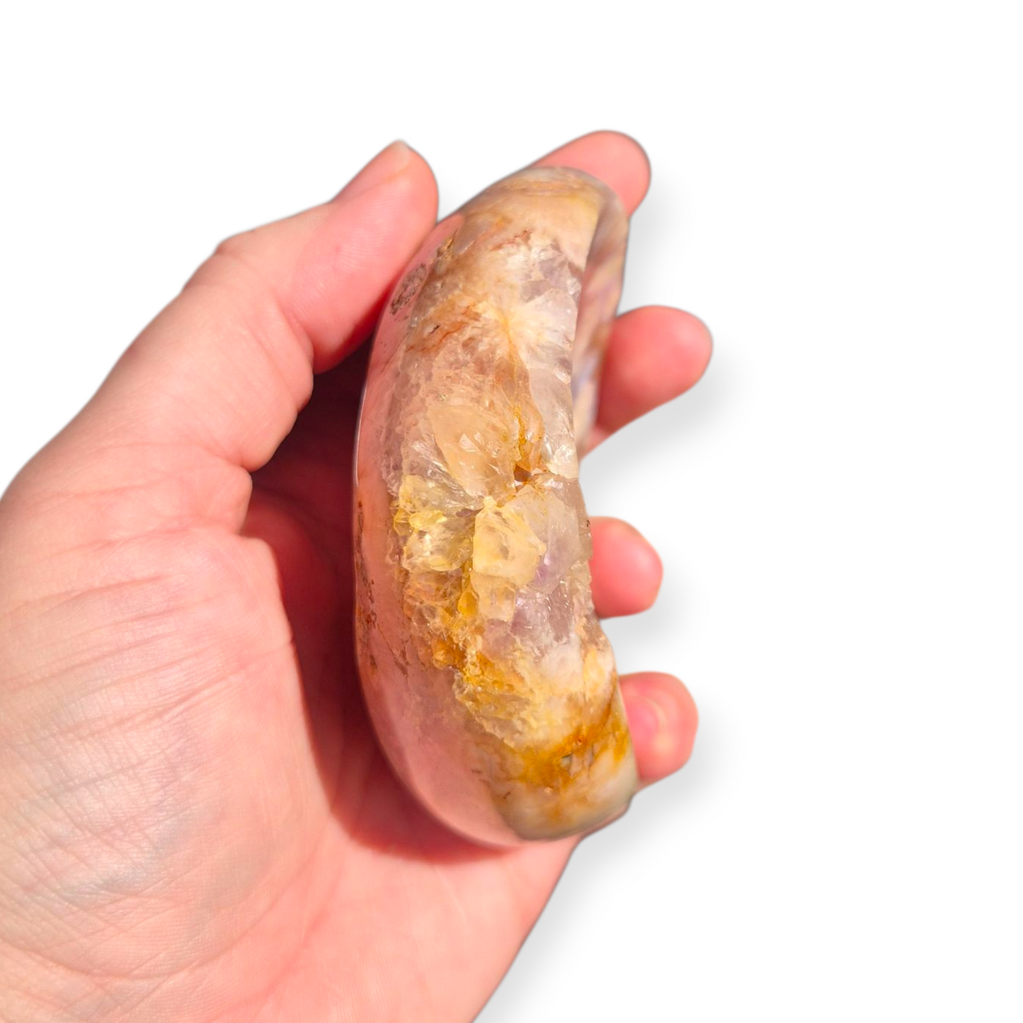 Crystals - Pink Amethyst & Flower Agate Bowl