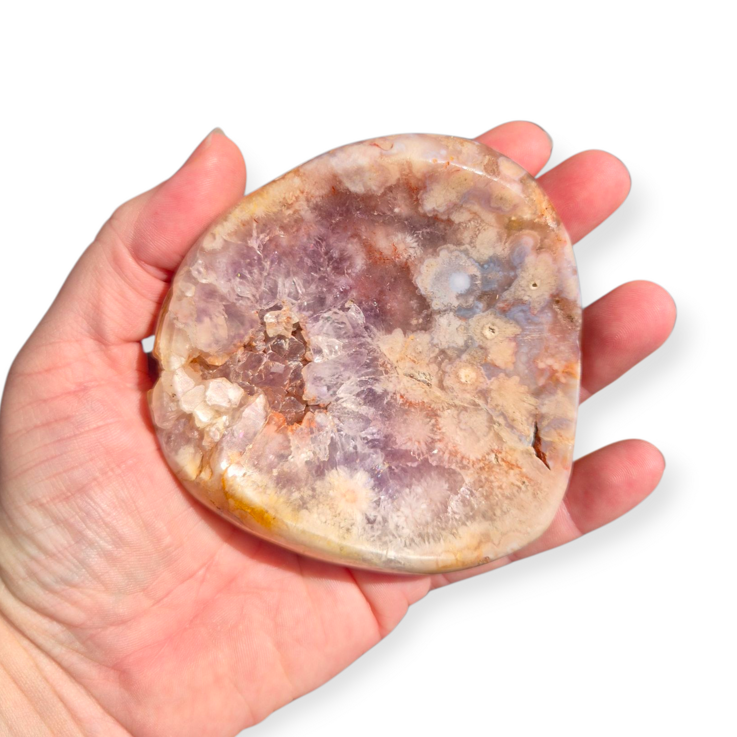 Crystals - Pink Amethyst & Flower Agate Bowl