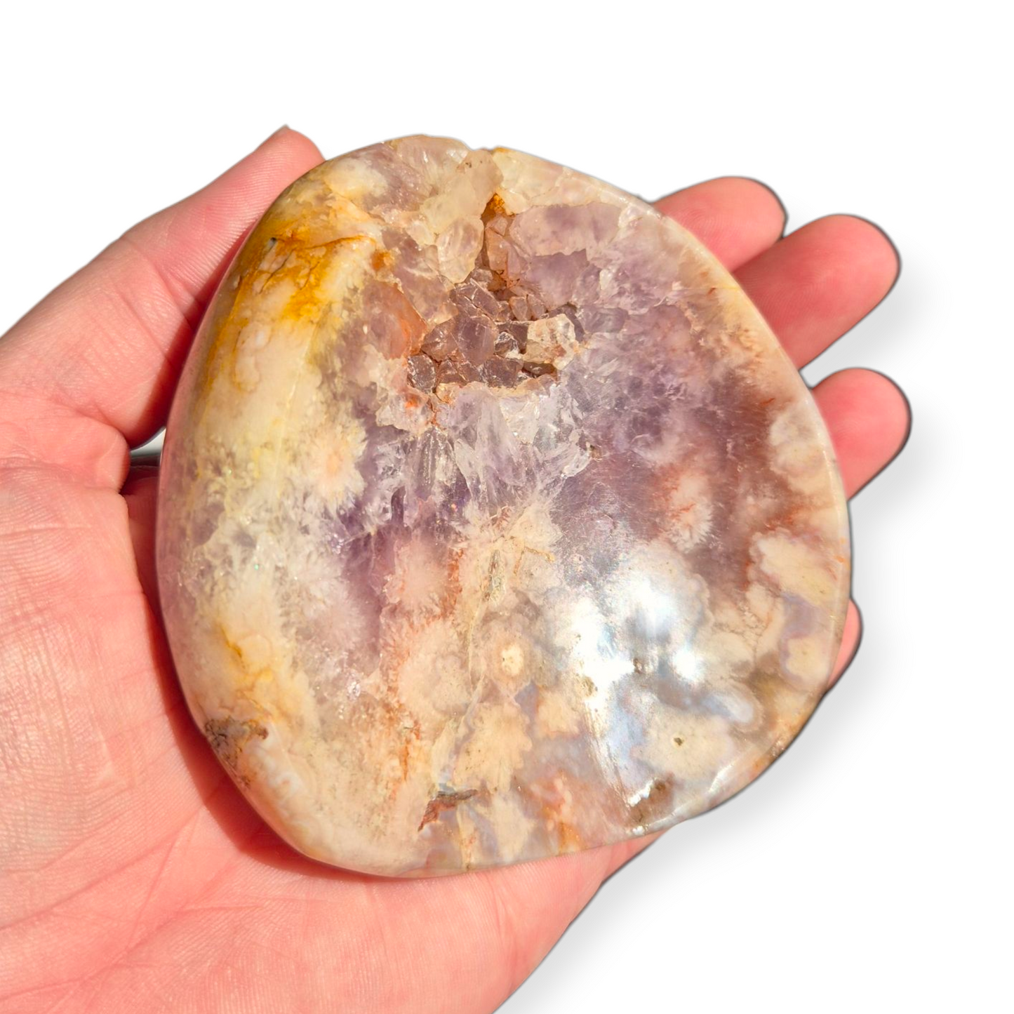 Crystals - Pink Amethyst & Flower Agate Bowl