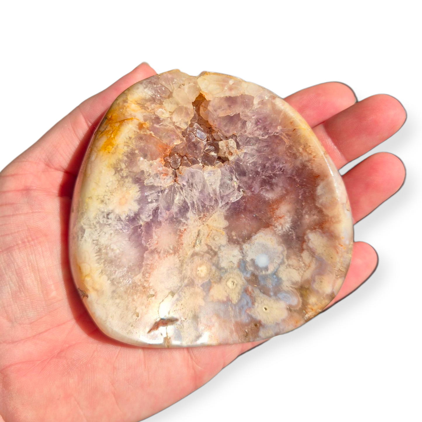 Crystals - Pink Amethyst & Flower Agate Bowl