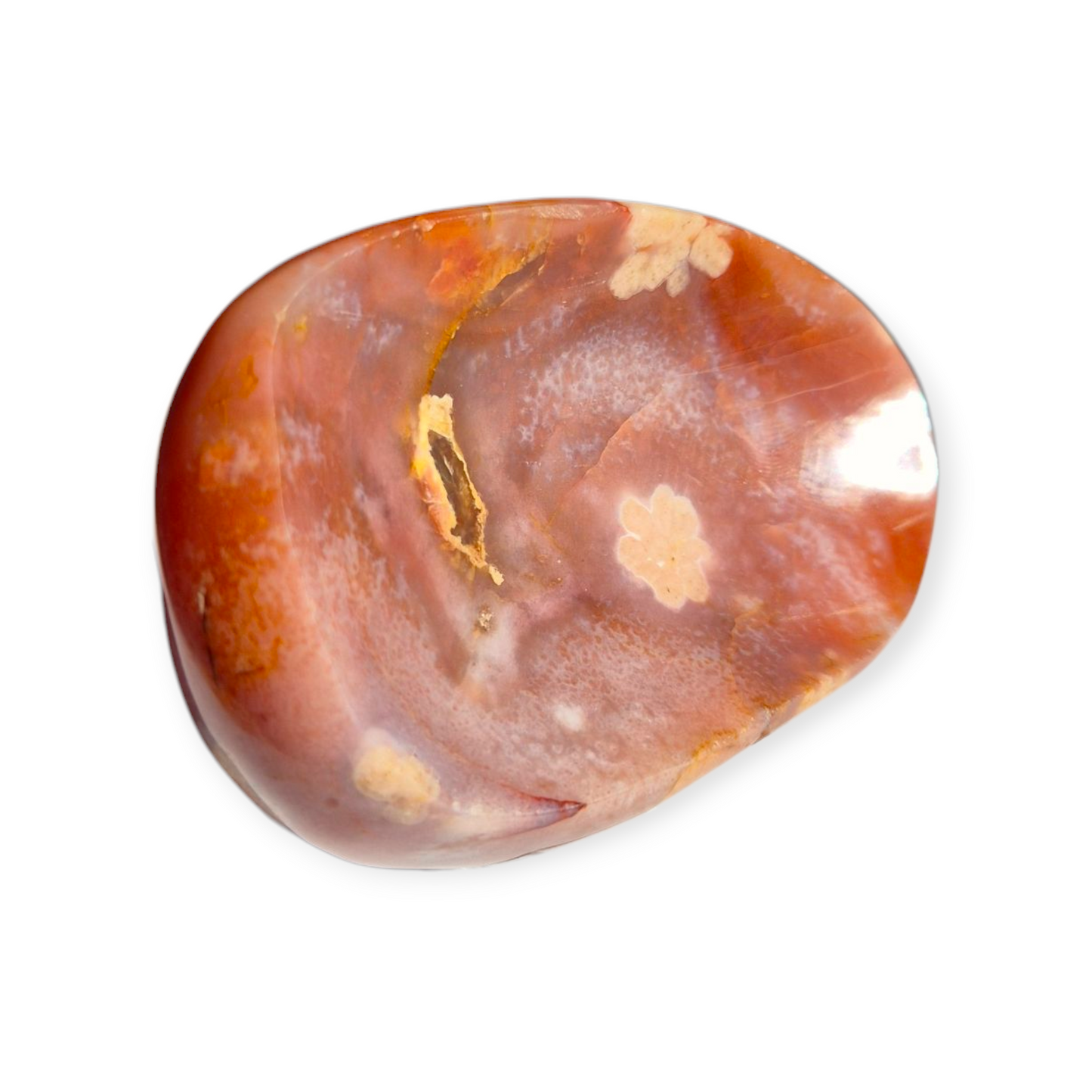 Crystals - Carnelian & Flower Agate Bowl