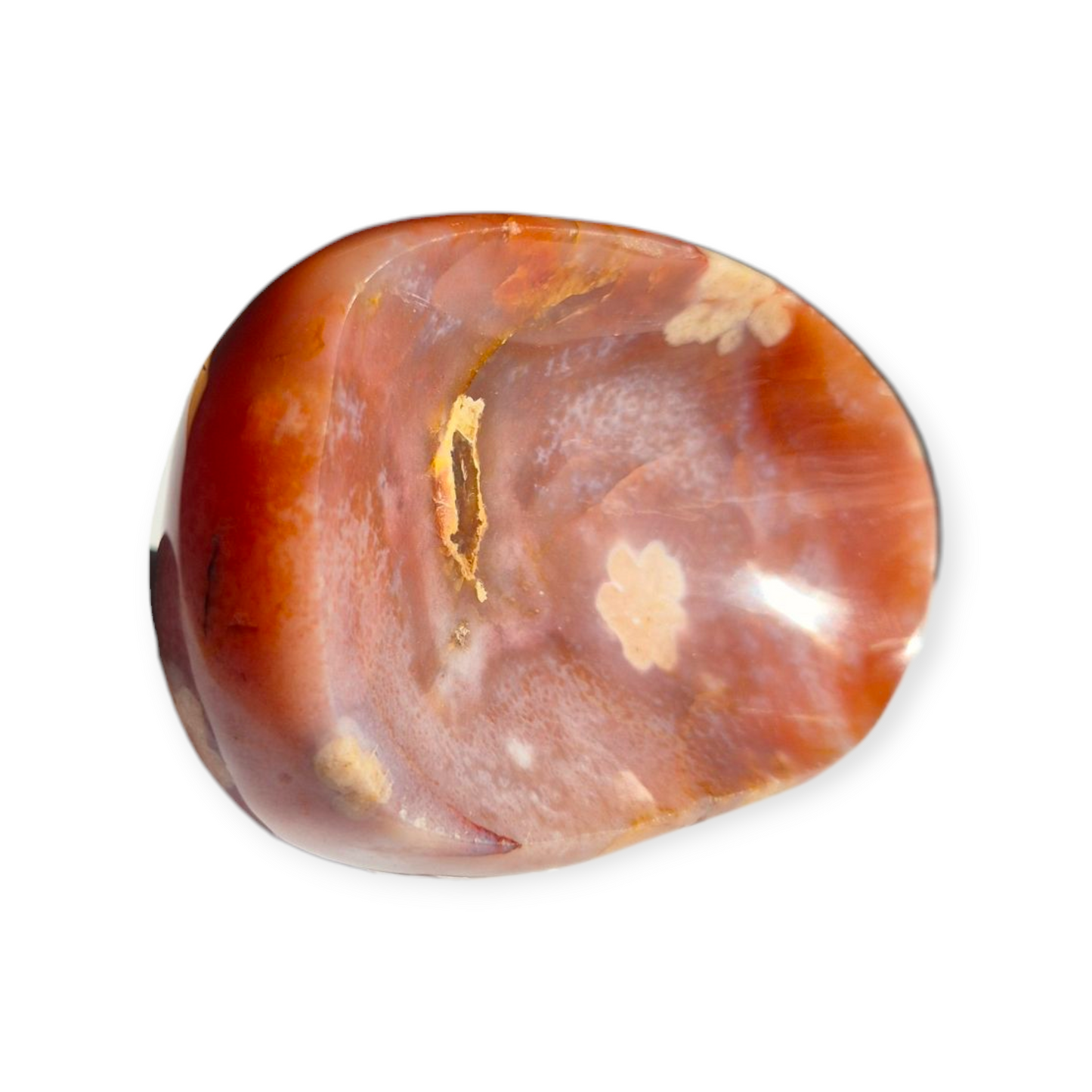 Crystals - Carnelian & Flower Agate Bowl